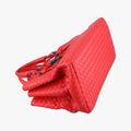 Roma Intrecciato Red lambskin B04886091Aローマ イントレチャート レッド ラムスキン B04886091A