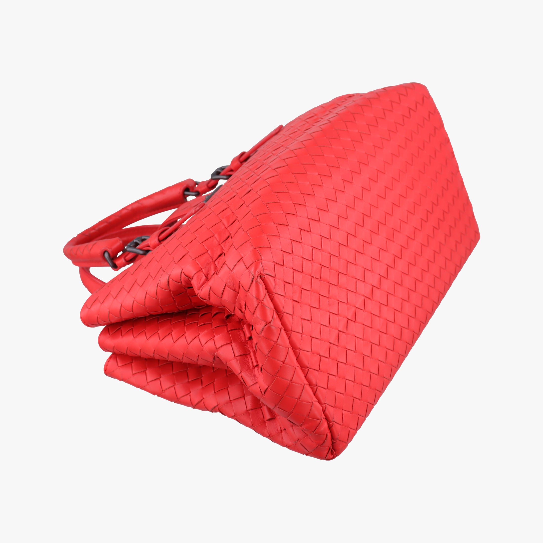 Roma Intrecciato Red lambskin B04886091Aローマ イントレチャート レッド ラムスキン B04886091A