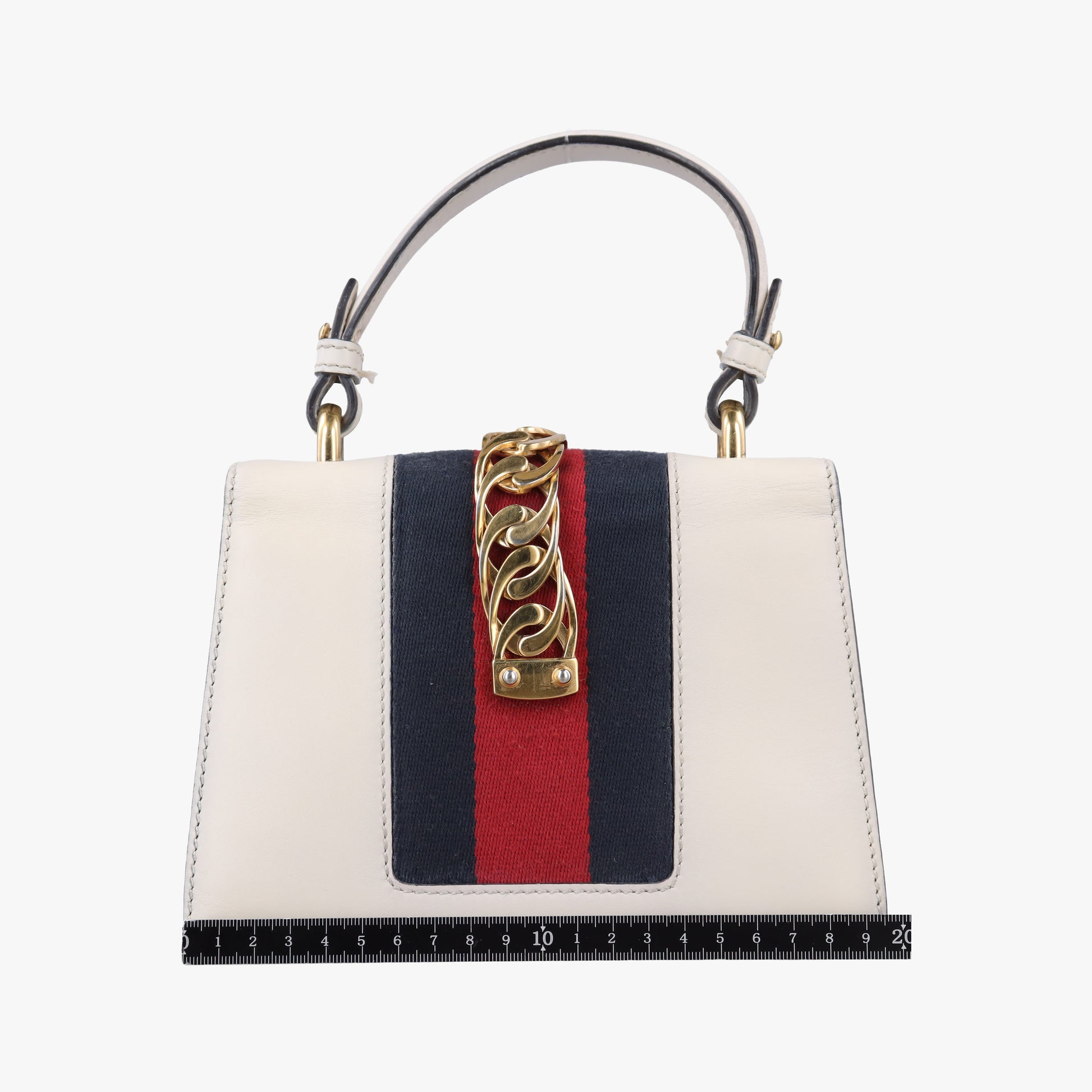 Sylvie Ivory×navy×red Leather 470270 C022522761シルヴィ アイボリー×ネイビー×レッド レザー 470270 C022522761