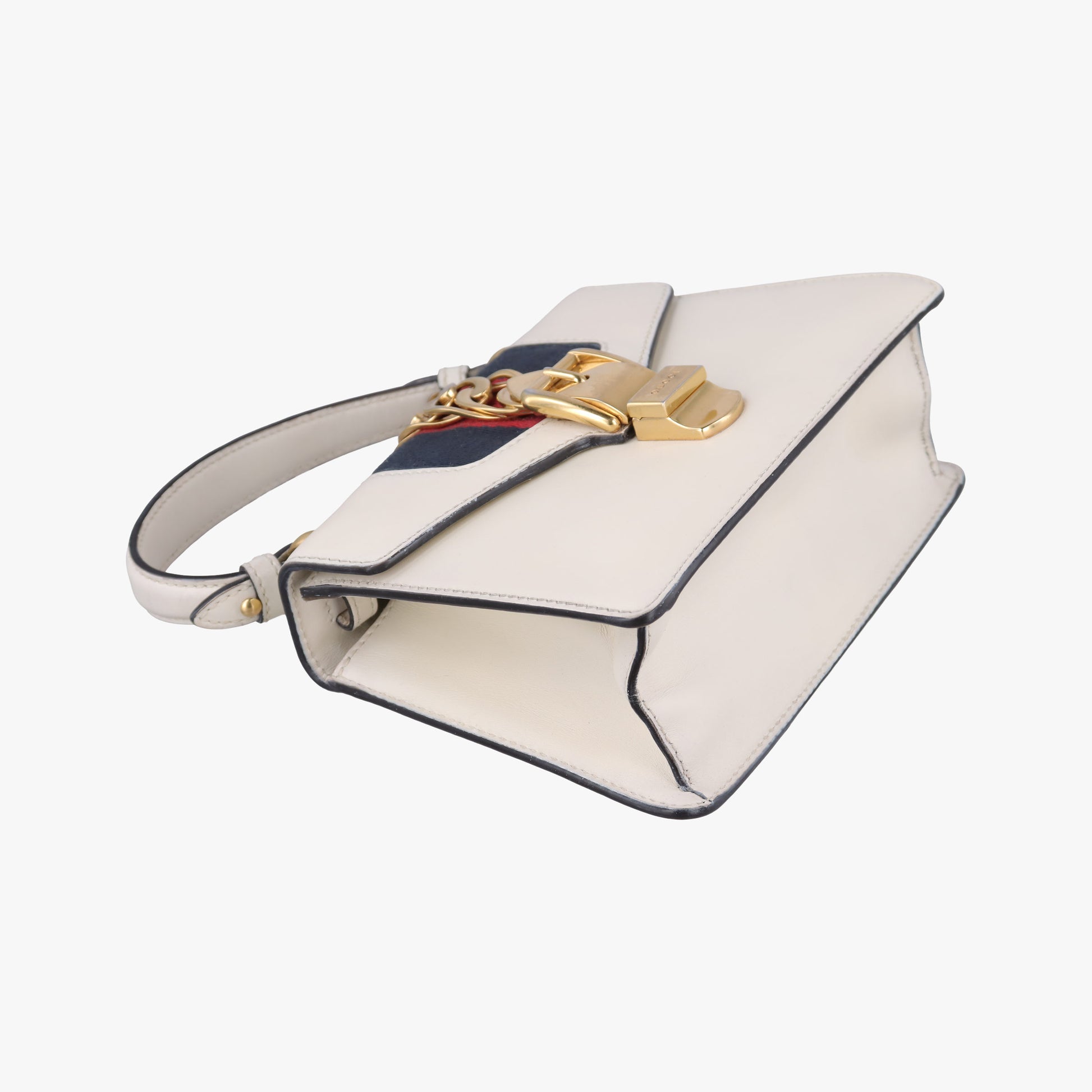 Sylvie Ivory×navy×red Leather 470270 C022522761シルヴィ アイボリー×ネイビー×レッド レザー 470270 C022522761