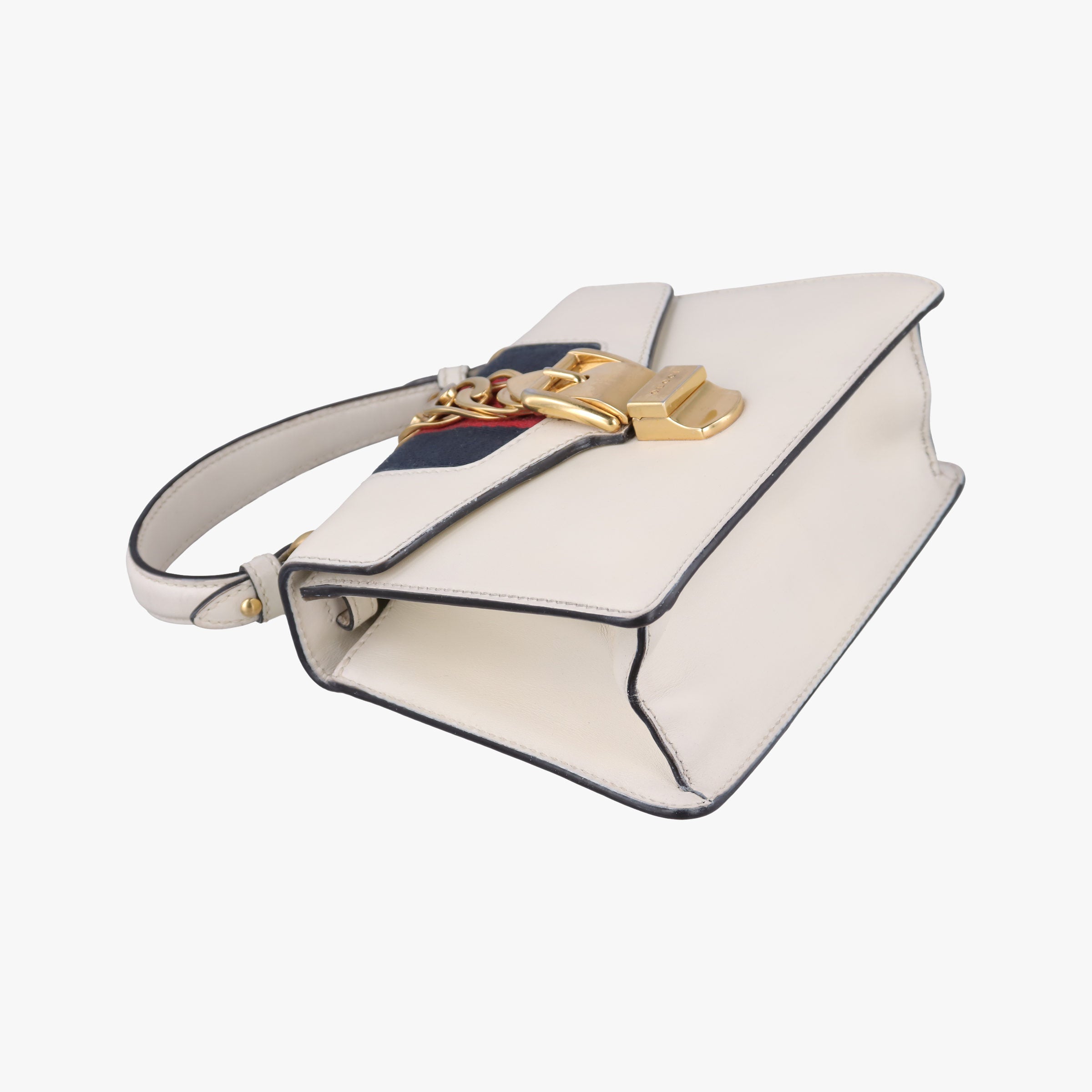 Sylvie Ivory×navy×red Leather 470270 C022522761シルヴィ アイボリー×ネイビー×レッド レザー 470270 C022522761