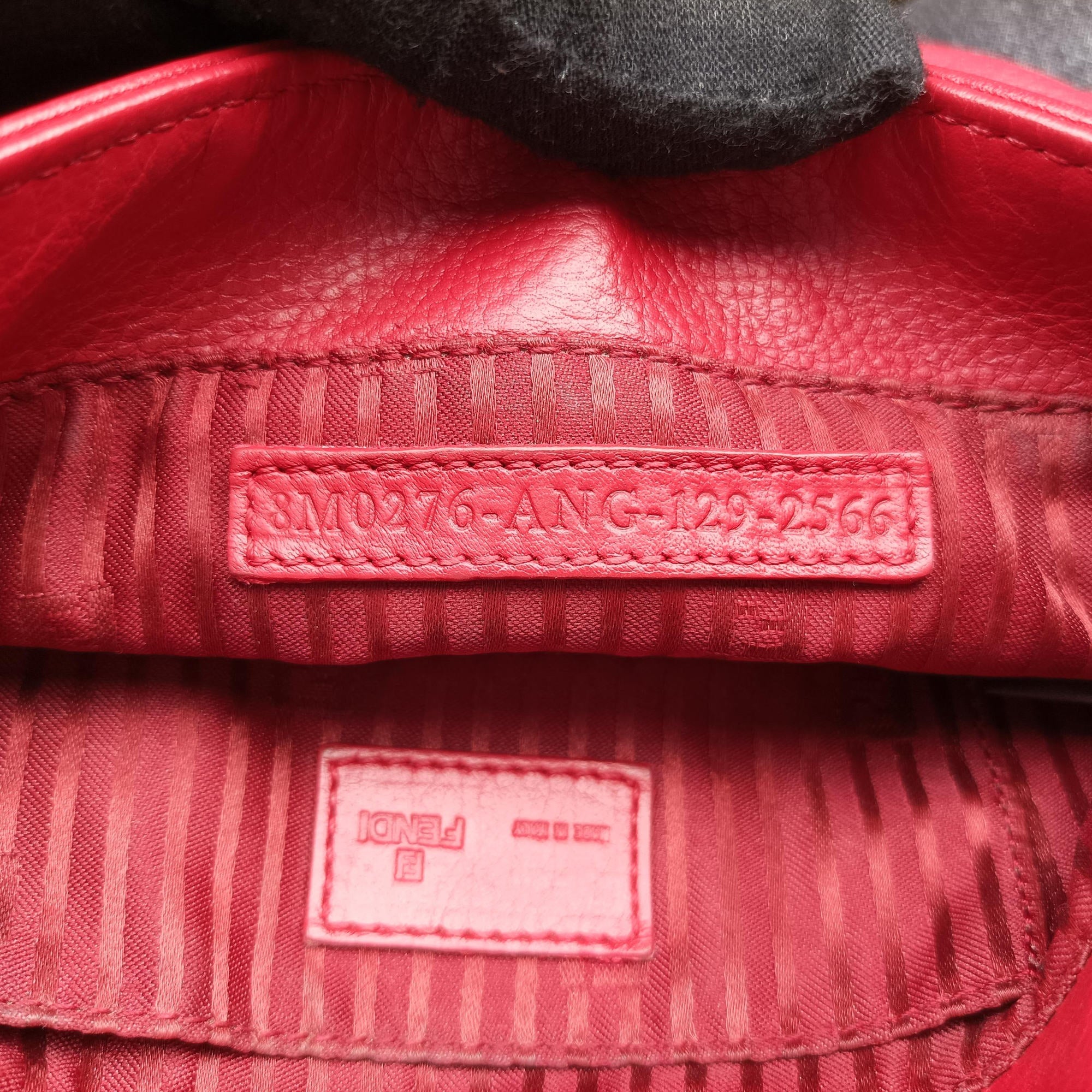 Fendista Pochette Red Leather 8M0276 8M0276-ANG-129-2566フェンディスタ ポシェット レッド レザー 8M0276 8M0276-ANG-129-2566