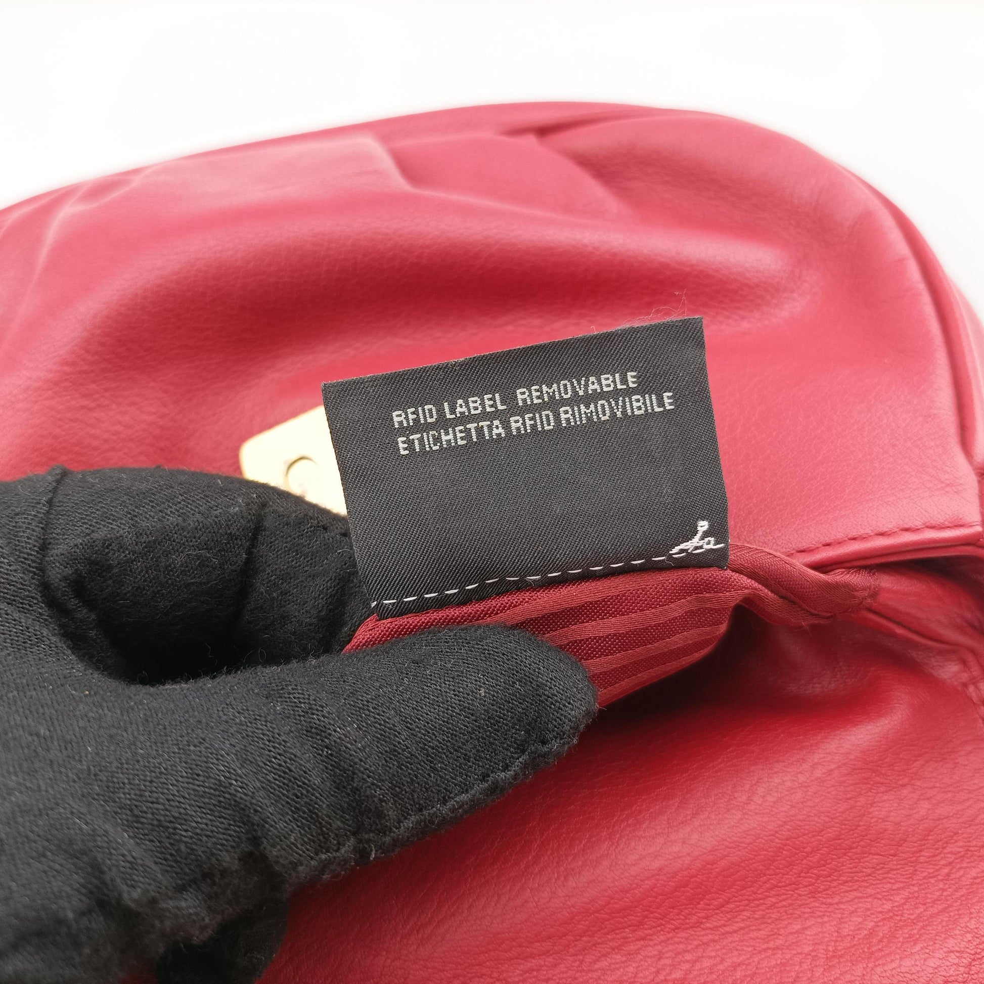 Fendista Pochette Red Leather 8M0276 8M0276-ANG-129-2566フェンディスタ ポシェット レッド レザー 8M0276 8M0276-ANG-129-2566