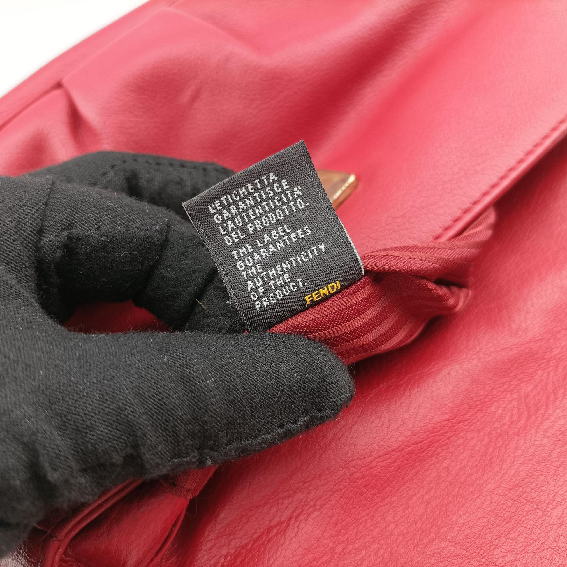 Fendista Pochette Red Leather 8M0276 8M0276-ANG-129-2566フェンディスタ ポシェット レッド レザー 8M0276 8M0276-ANG-129-2566