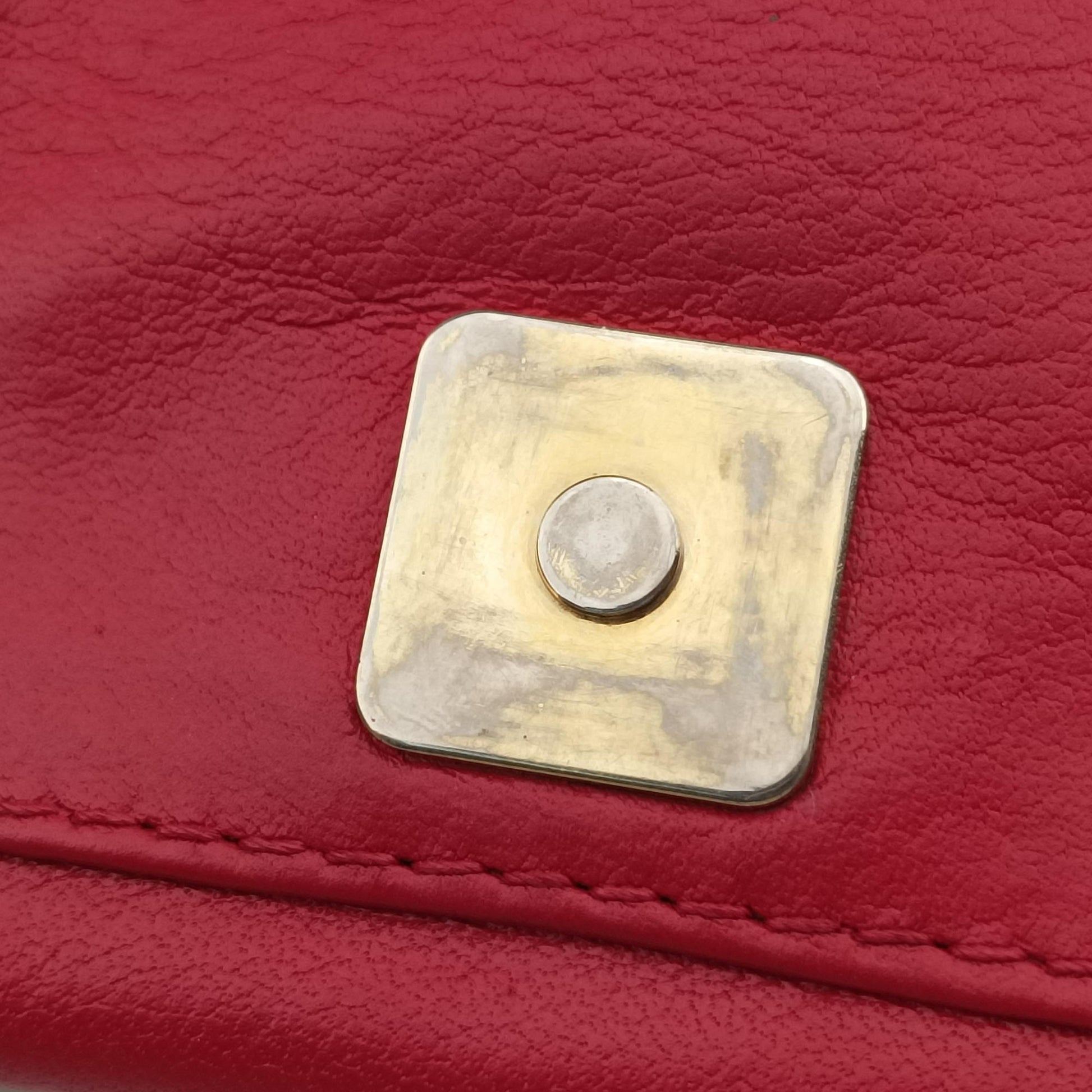 Fendista Pochette Red Leather 8M0276 8M0276-ANG-129-2566フェンディスタ ポシェット レッド レザー 8M0276 8M0276-ANG-129-2566