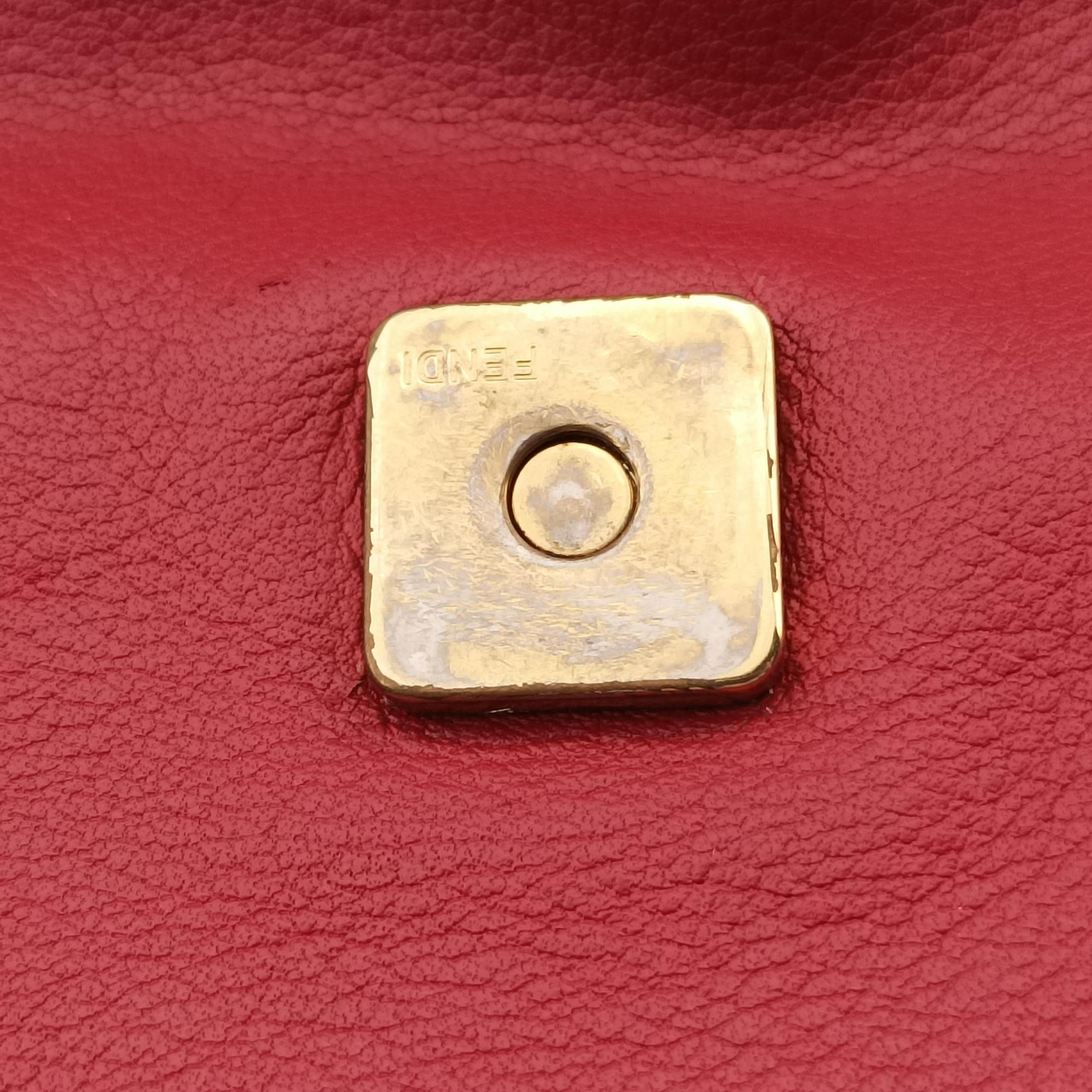 Fendista Pochette Red Leather 8M0276 8M0276-ANG-129-2566フェンディスタ ポシェット レッド レザー 8M0276 8M0276-ANG-129-2566