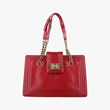 Jetsetter Boy Shopping Tote Red Leather A66708 15635654ジェットセッター ボーイ ショッピング トート レッド レザー A66708 15635654