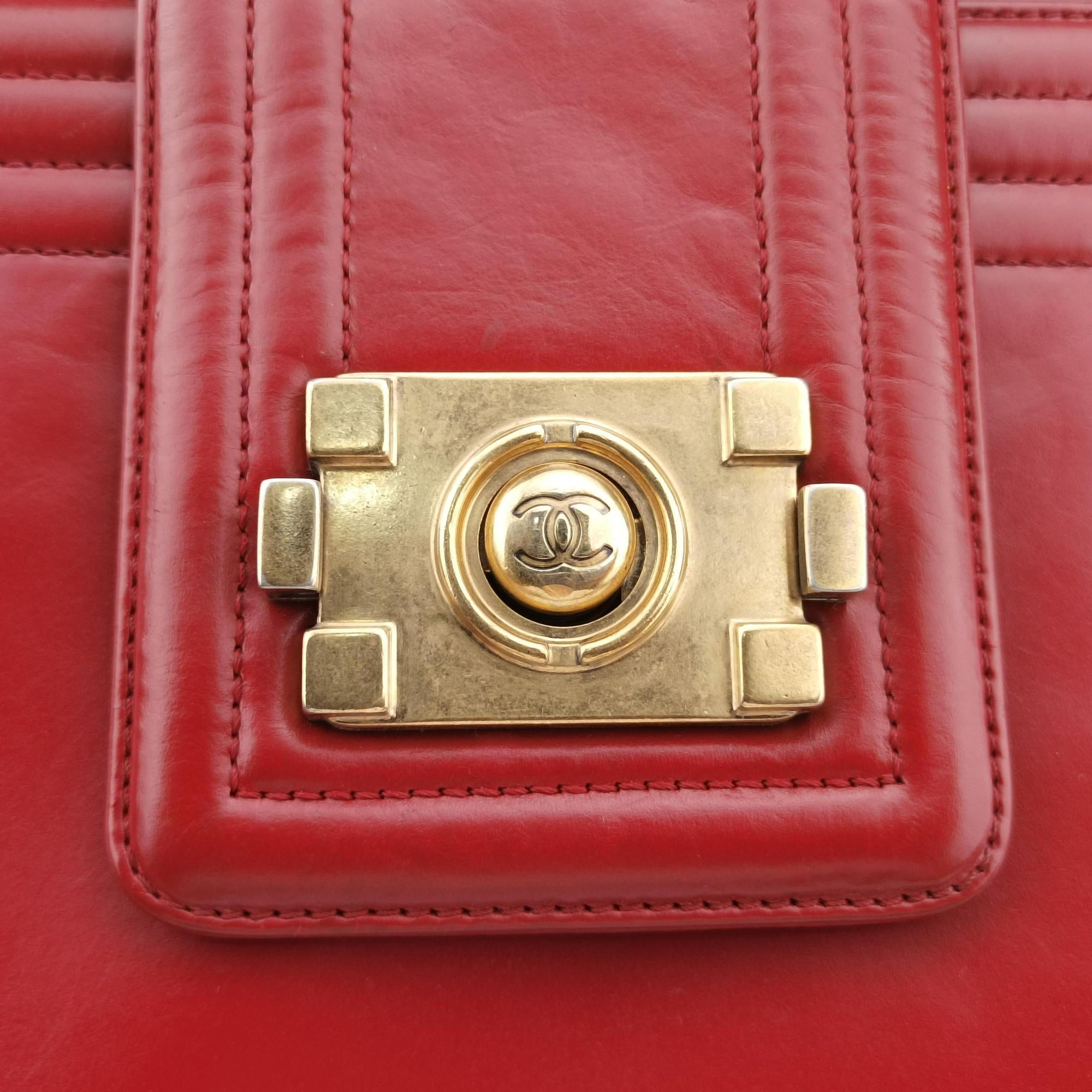 Jetsetter Boy Shopping Tote Red Leather A66708 15635654ジェットセッター ボーイ ショッピング トート レッド レザー A66708 15635654