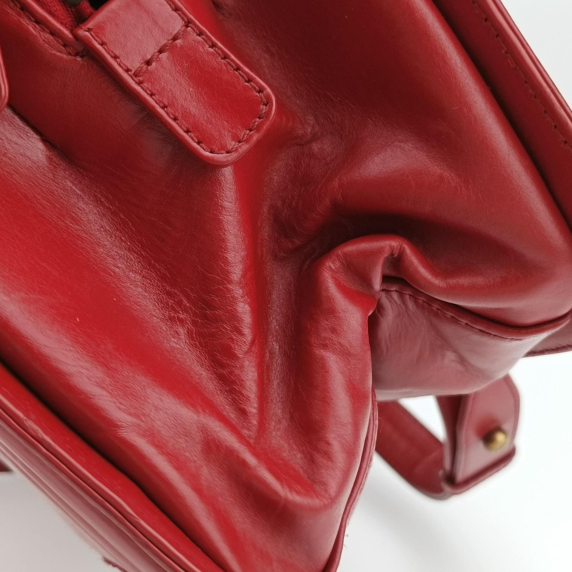 Jetsetter Boy Shopping Tote Red Leather A66708 15635654ジェットセッター ボーイ ショッピング トート レッド レザー A66708 15635654