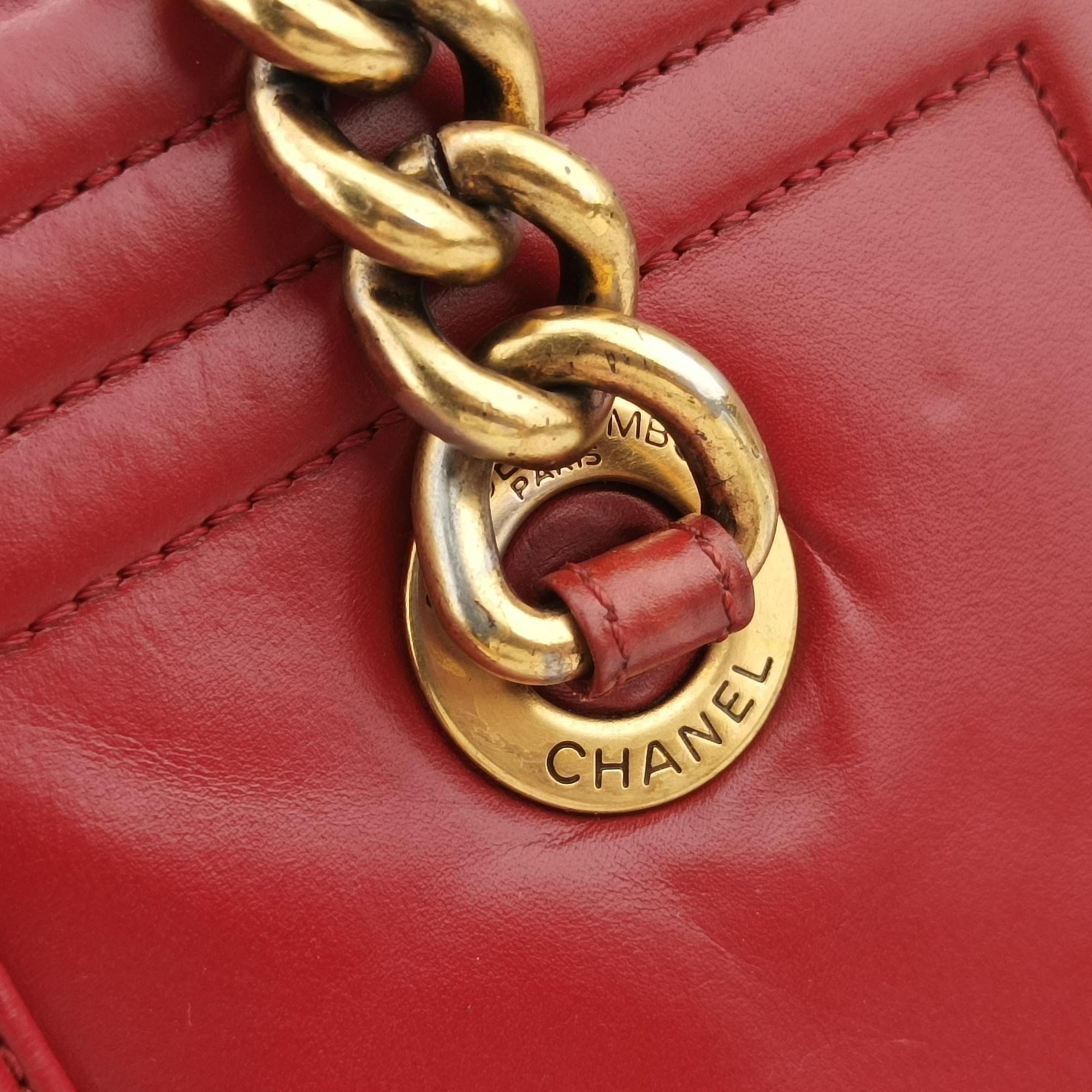 Jetsetter Boy Shopping Tote Red Leather A66708 15635654ジェットセッター ボーイ ショッピング トート レッド レザー A66708 15635654