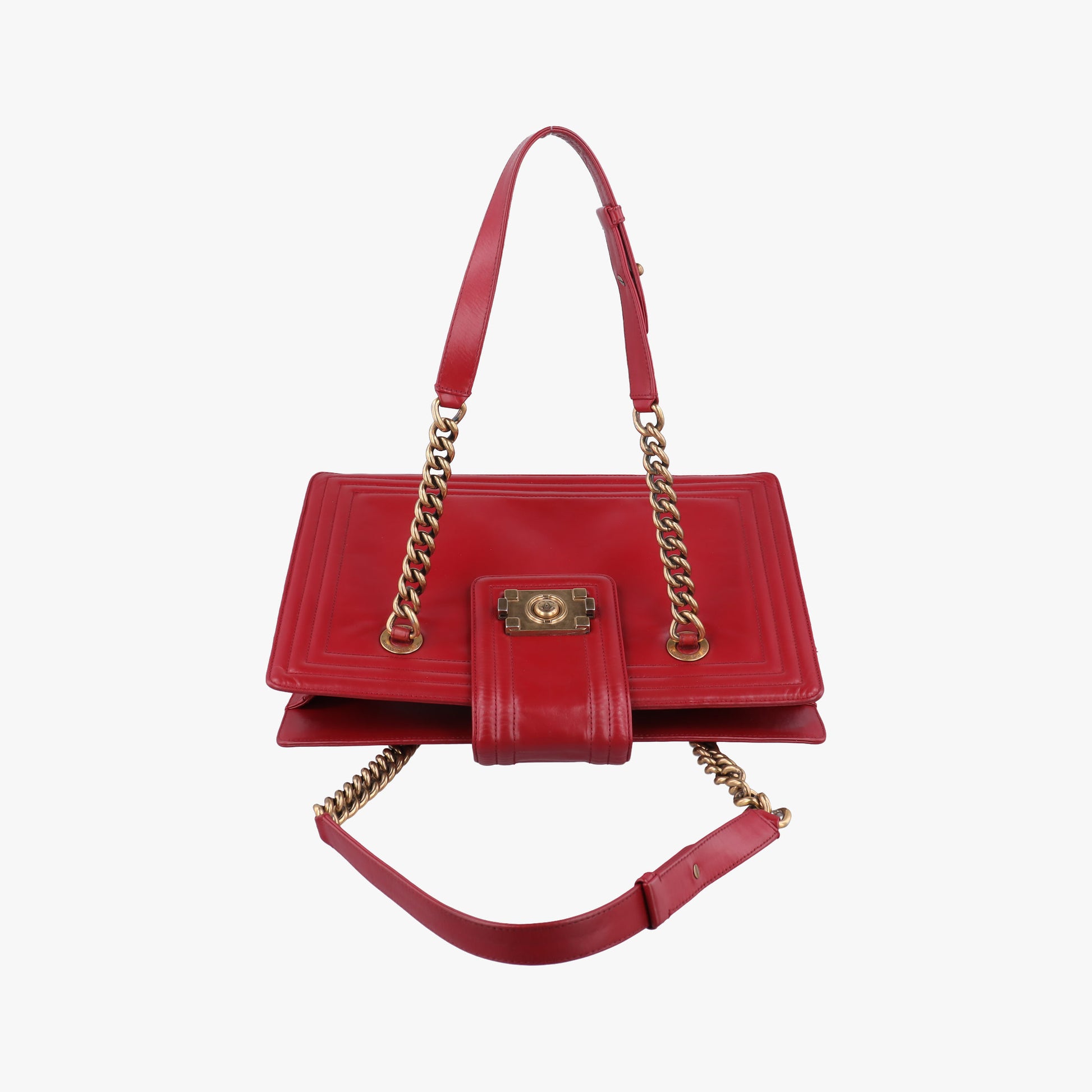 Jetsetter Boy Shopping Tote Red Leather A66708 15635654ジェットセッター ボーイ ショッピング トート レッド レザー A66708 15635654
