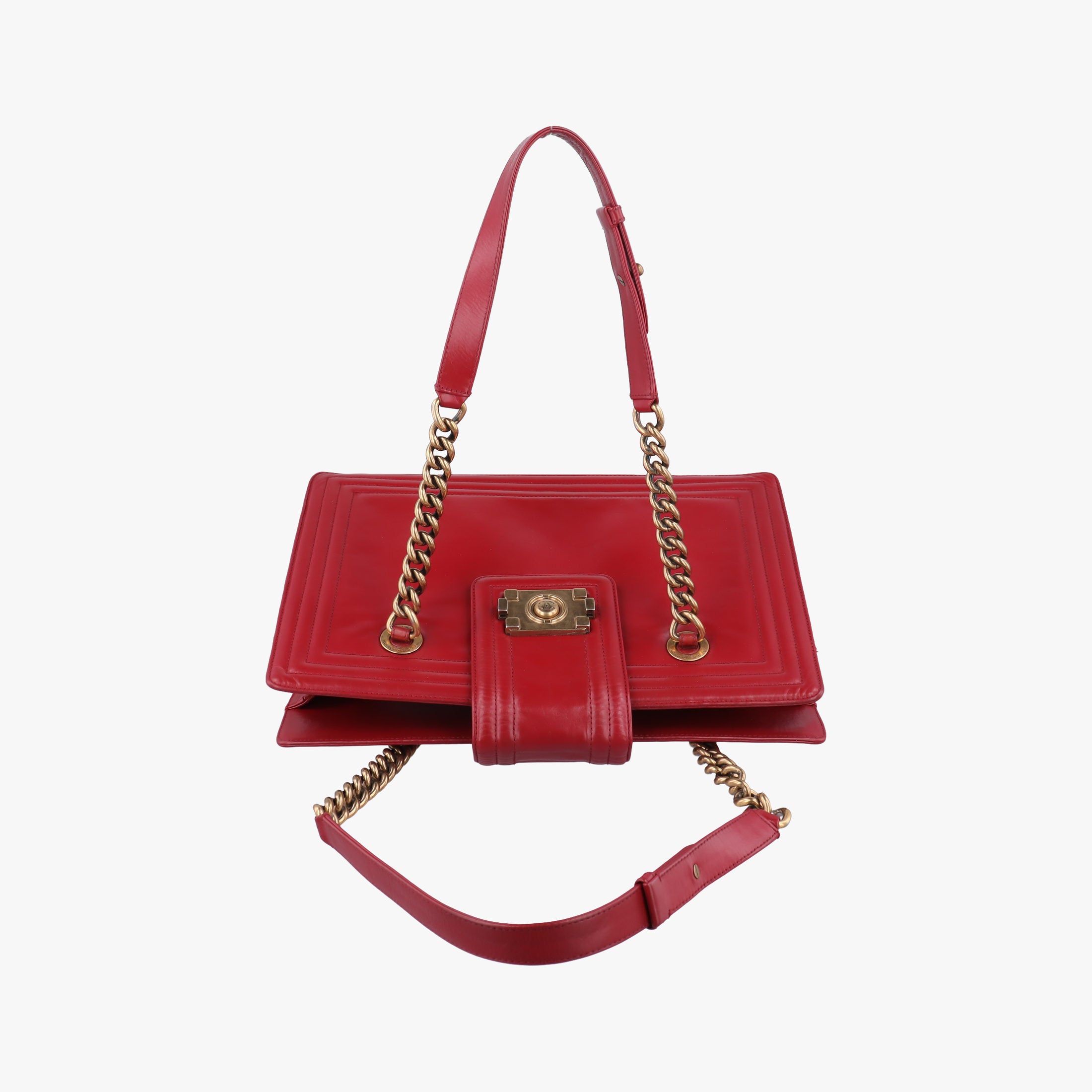 Jetsetter Boy Shopping Tote Red Leather A66708 15635654ジェットセッター ボーイ ショッピング トート レッド レザー A66708 15635654