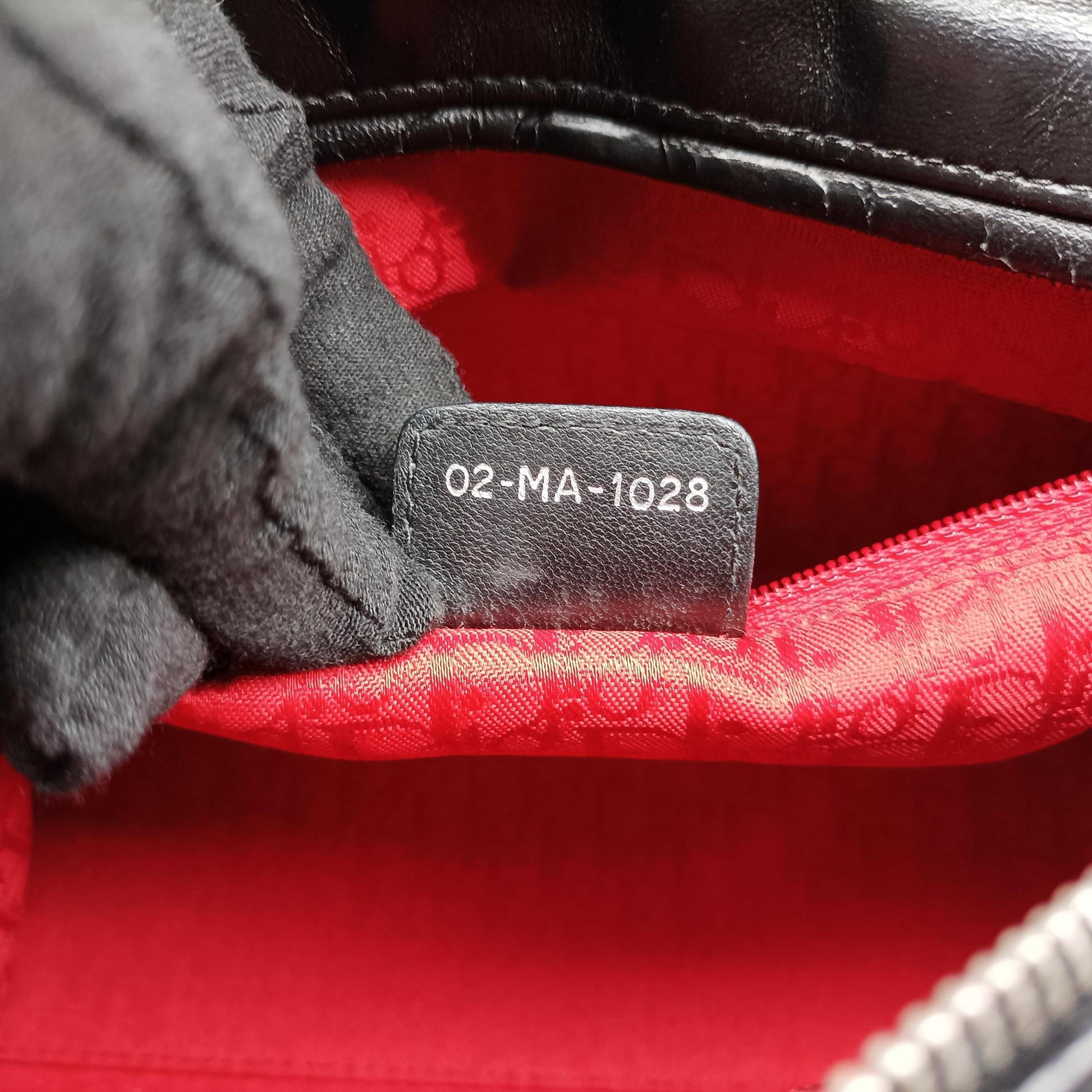 Lady Dior Black lambskin 02-MA-1028レディディオール ブラック ラムスキン 02-MA-1028