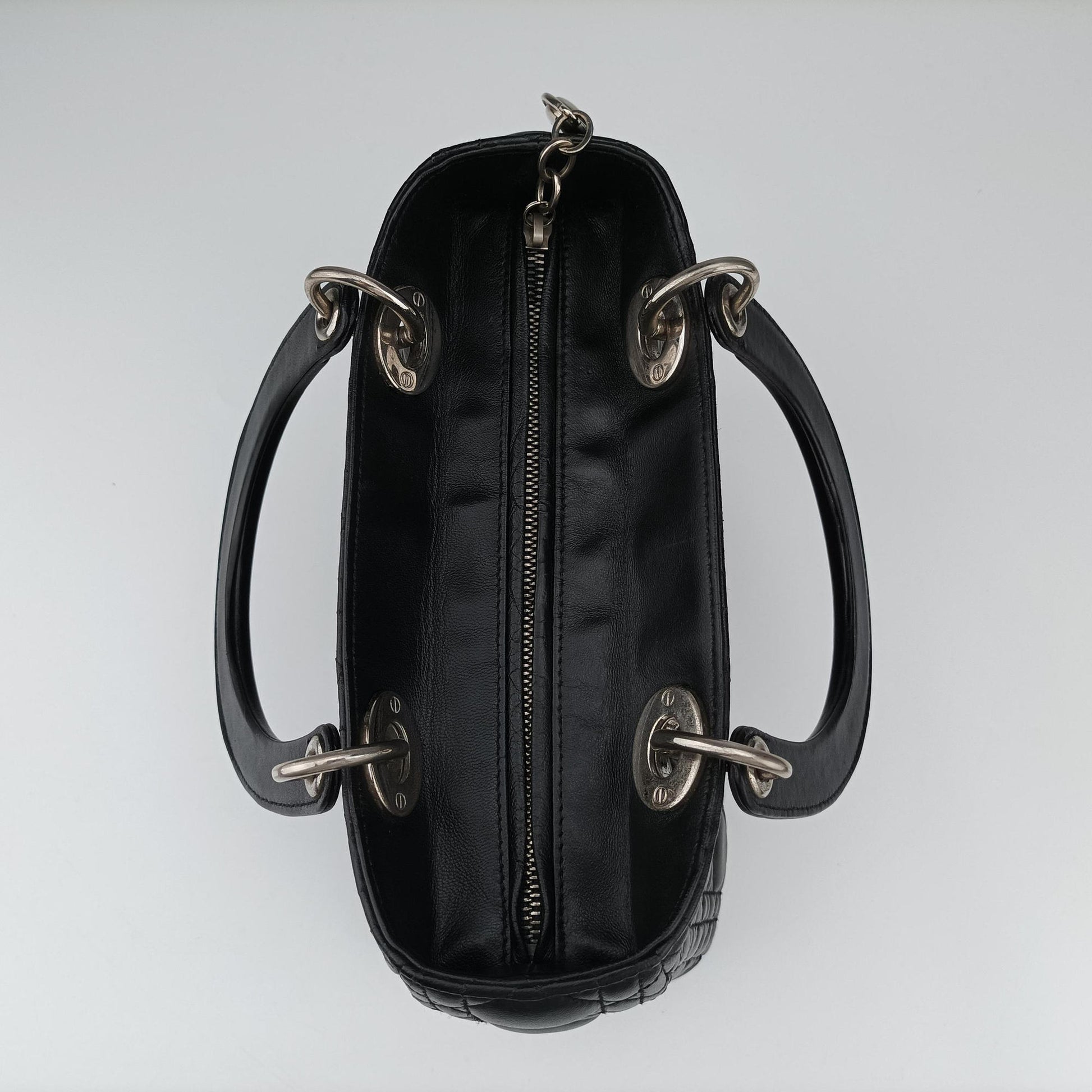 Lady Dior Black lambskin 02-MA-1028レディディオール ブラック ラムスキン 02-MA-1028
