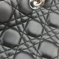 Lady Dior Black lambskin 02-MA-1028レディディオール ブラック ラムスキン 02-MA-1028