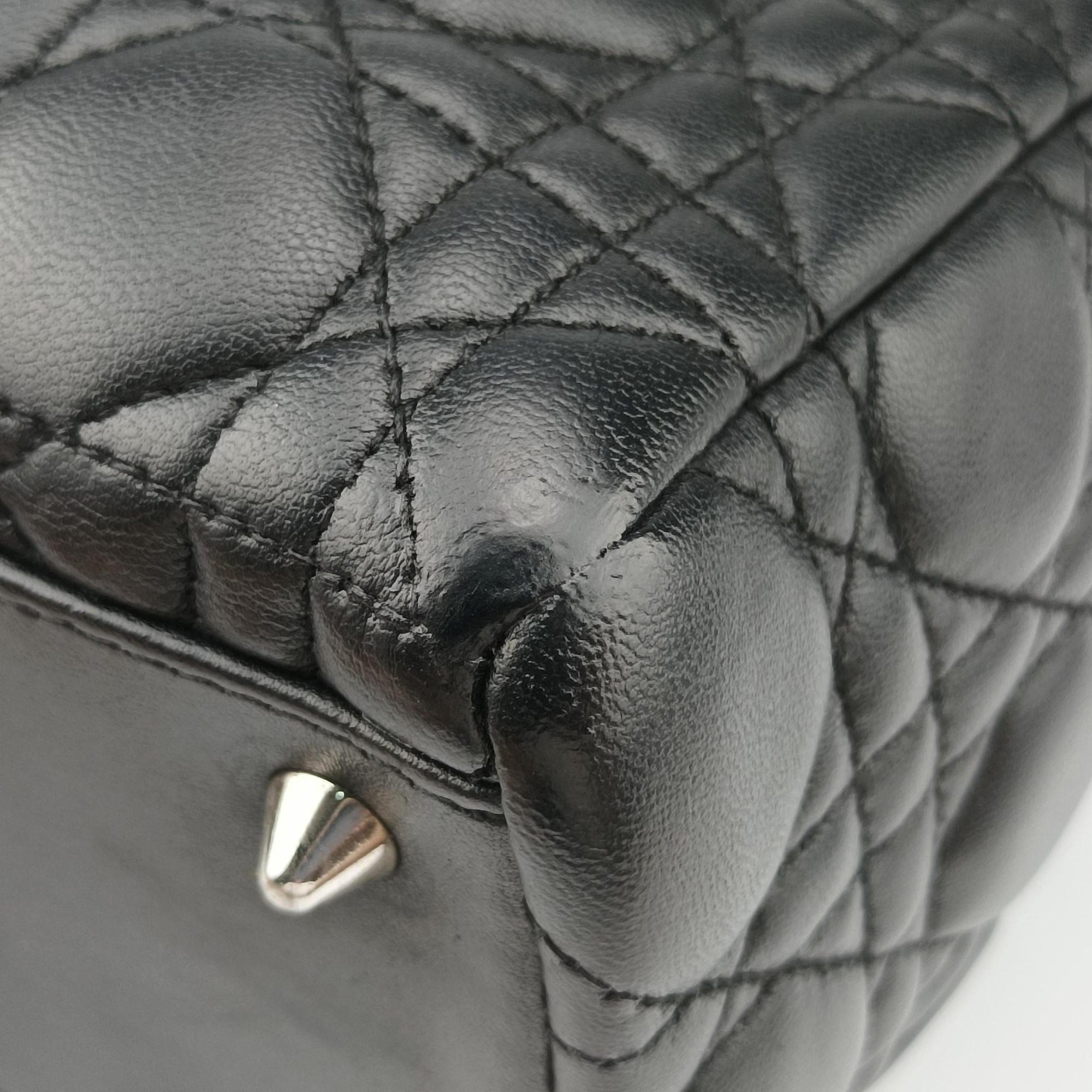 Lady Dior Black lambskin 02-MA-1028レディディオール ブラック ラムスキン 02-MA-1028