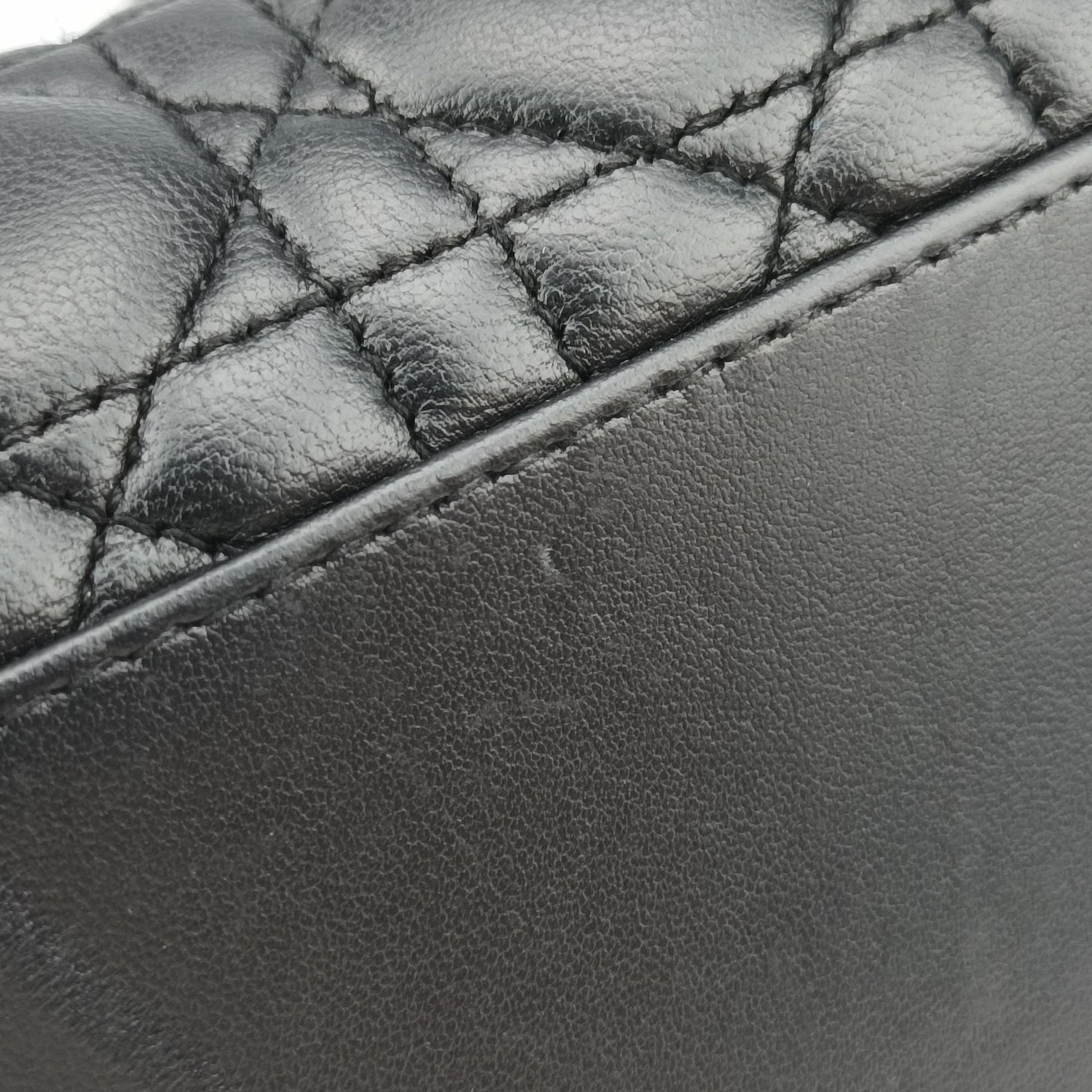 Lady Dior Black lambskin 02-MA-1028レディディオール ブラック ラムスキン 02-MA-1028