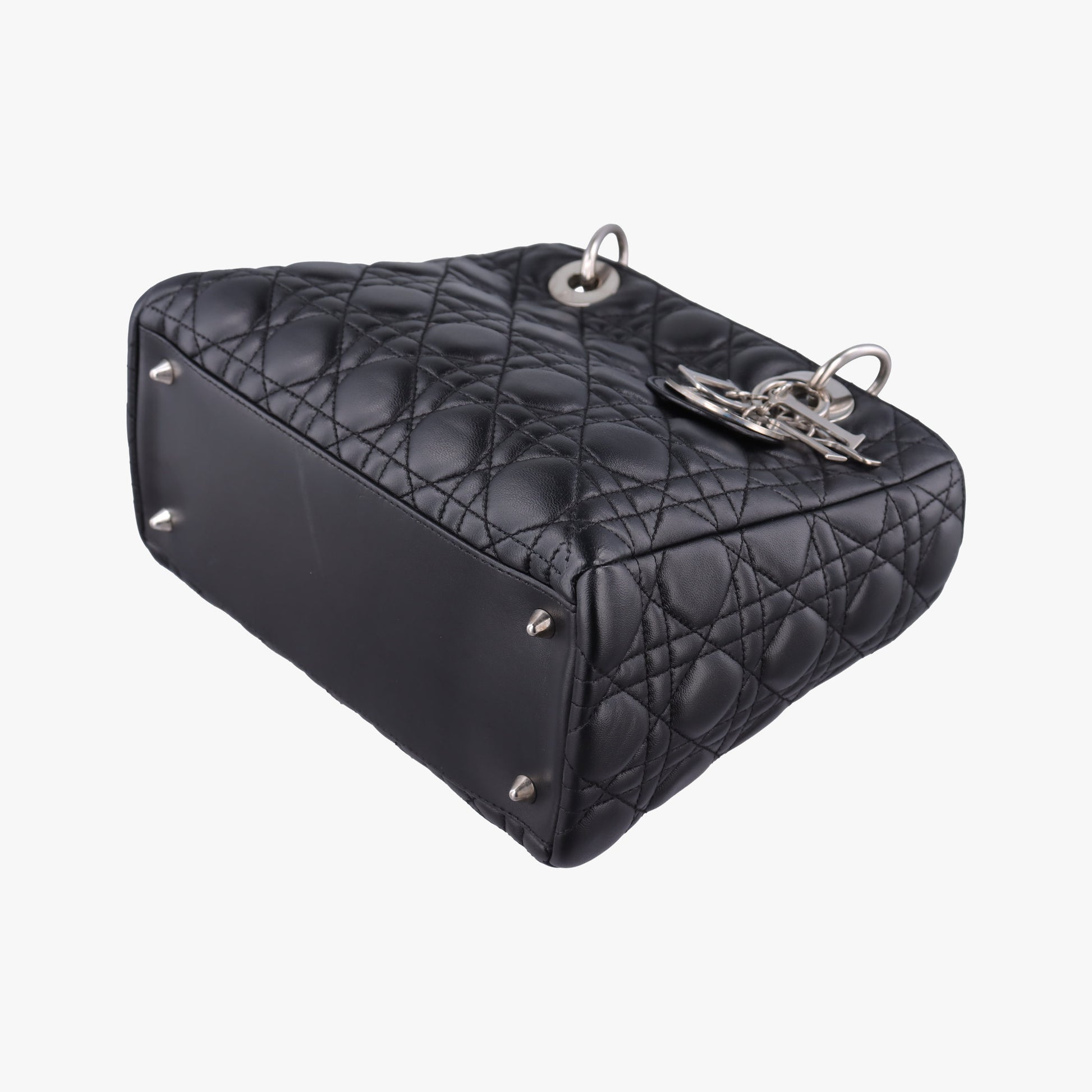 Lady Dior Black lambskin 02-MA-1028レディディオール ブラック ラムスキン 02-MA-1028