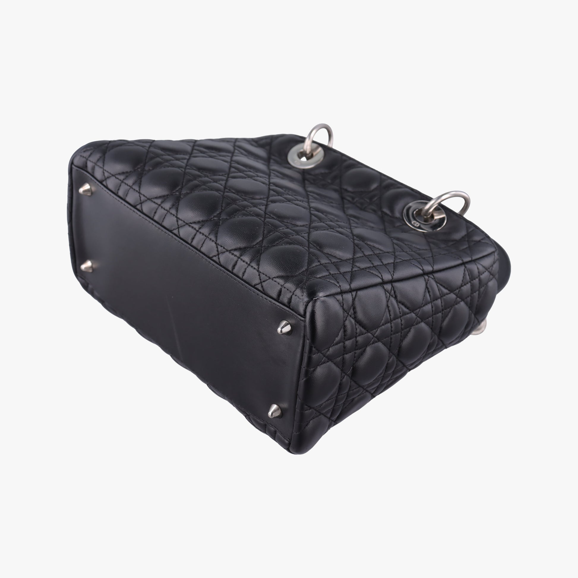 Lady Dior Black lambskin 02-MA-1028レディディオール ブラック ラムスキン 02-MA-1028
