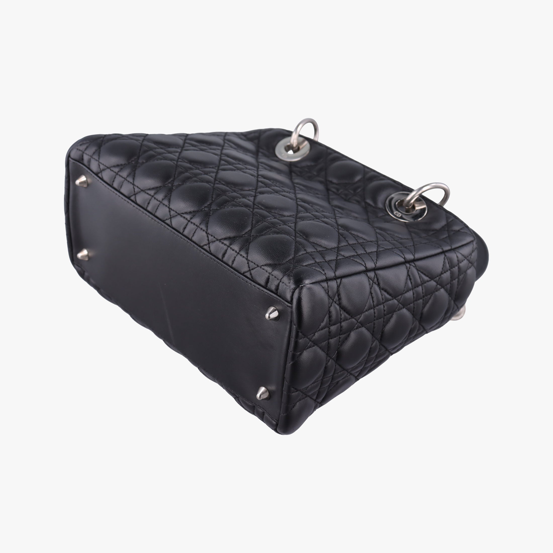 Lady Dior Black lambskin 02-MA-1028レディディオール ブラック ラムスキン 02-MA-1028