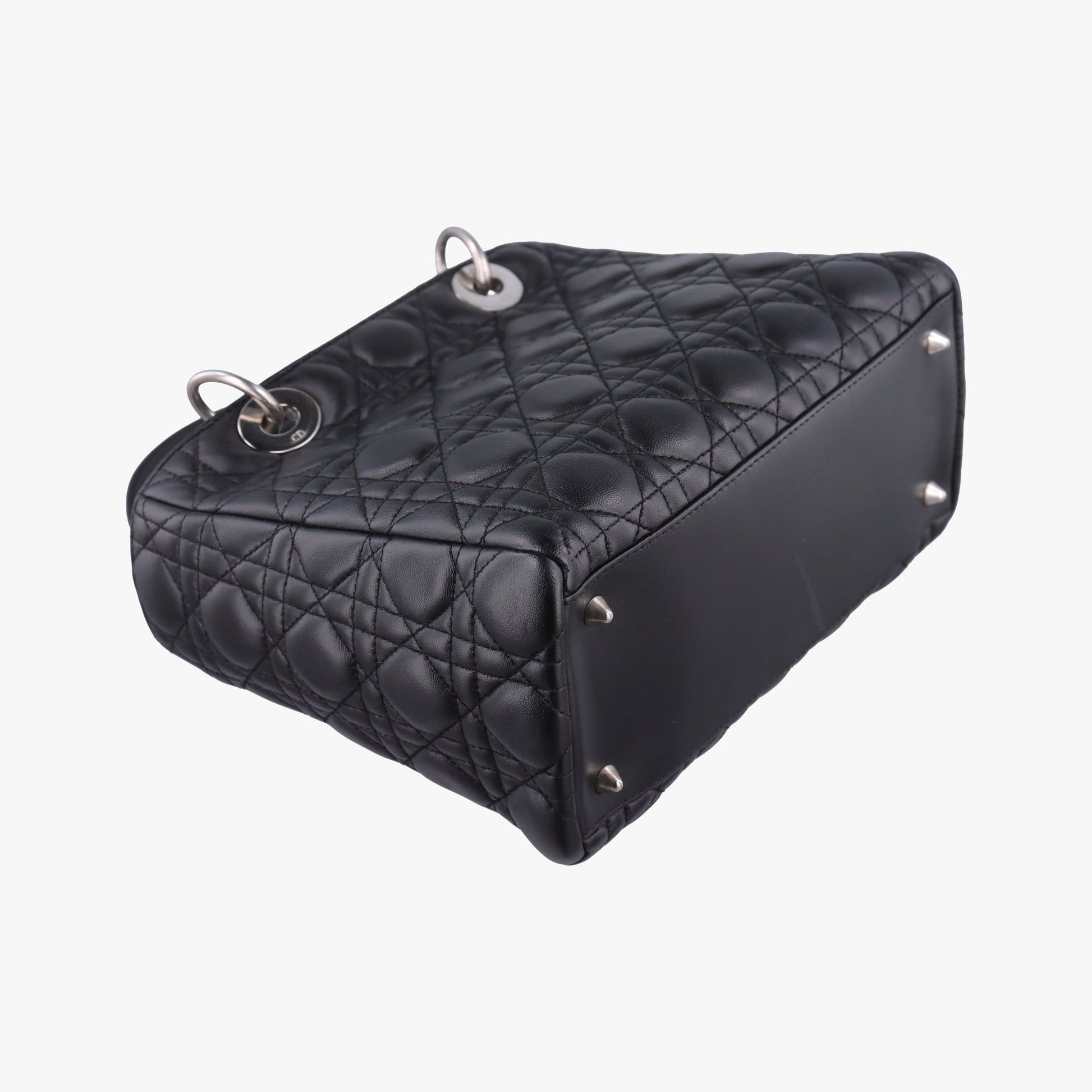 Lady Dior Black lambskin 02-MA-1028レディディオール ブラック ラムスキン 02-MA-1028