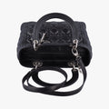 Lady Dior Black lambskin 02-MA-1028レディディオール ブラック ラムスキン 02-MA-1028