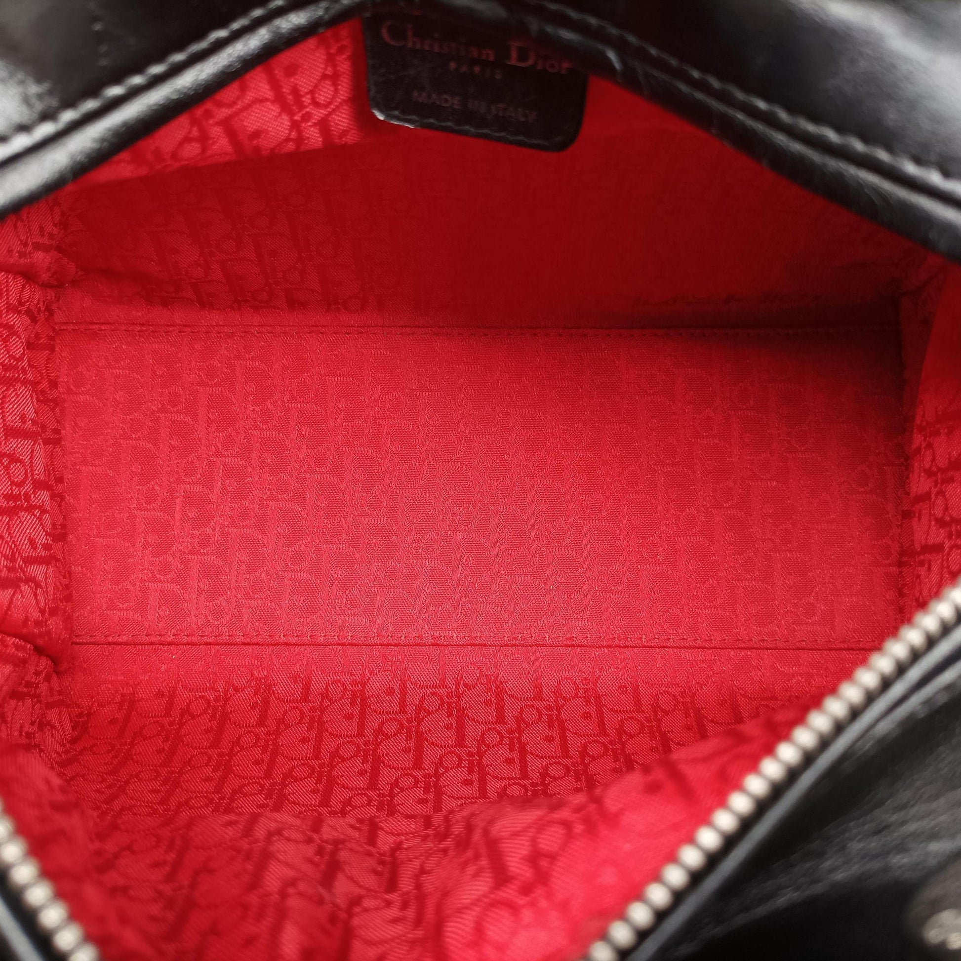 Lady Dior Black lambskin 02-MA-1028レディディオール ブラック ラムスキン 02-MA-1028