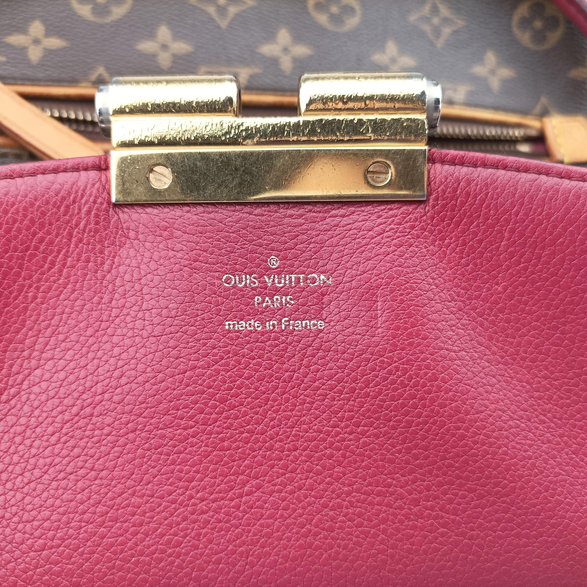 OLYMPE Brown×Rouge Monogram Canvas×calf leather M40732 SP0184オランプ モノグラム/ブラウン×ルージュ モノグラムキャンバス×カーフレザー M40732 SP0184