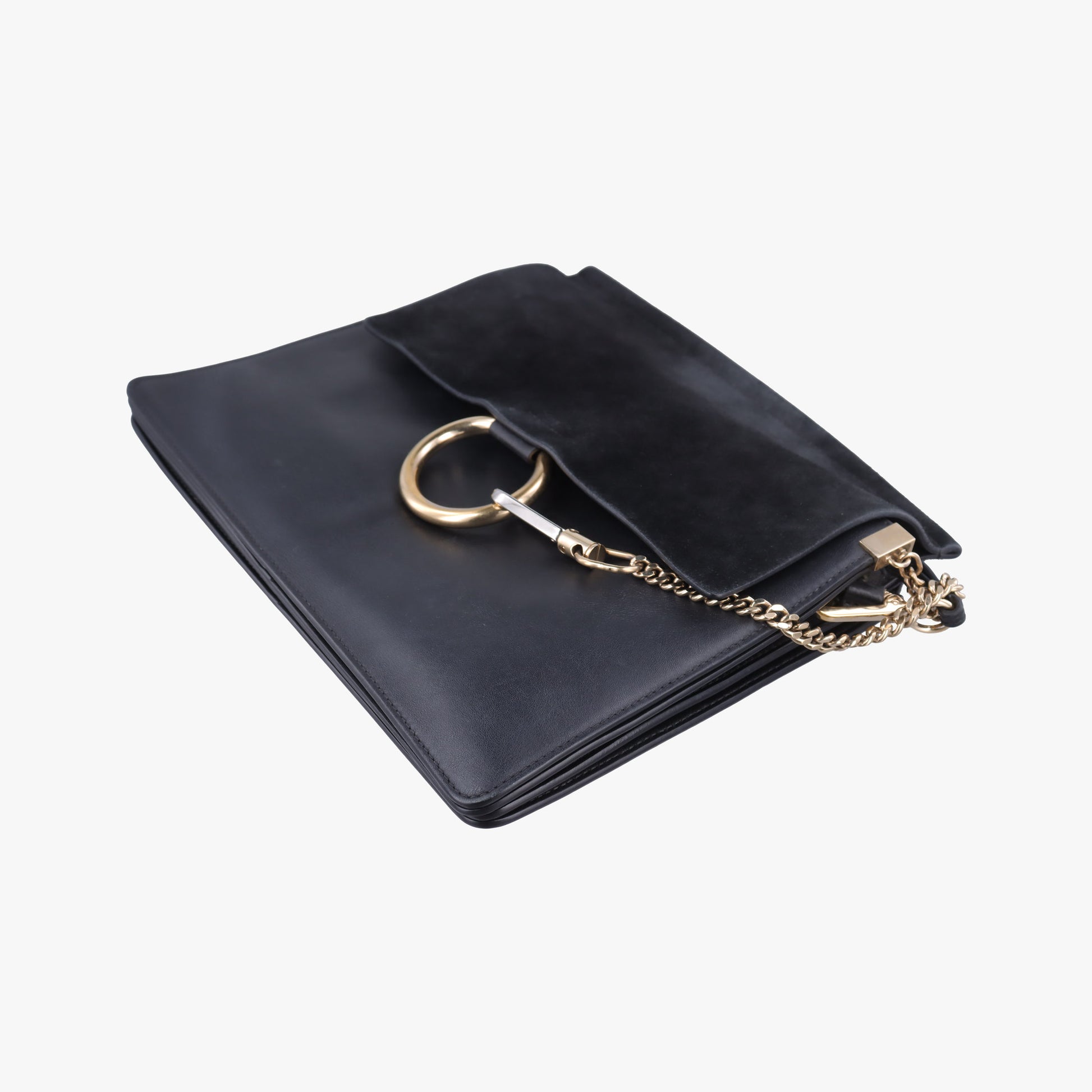 FAYE Black Suede × leather 01-16-50-65フェイ ブラック スエード×レザー 01-16-50-65