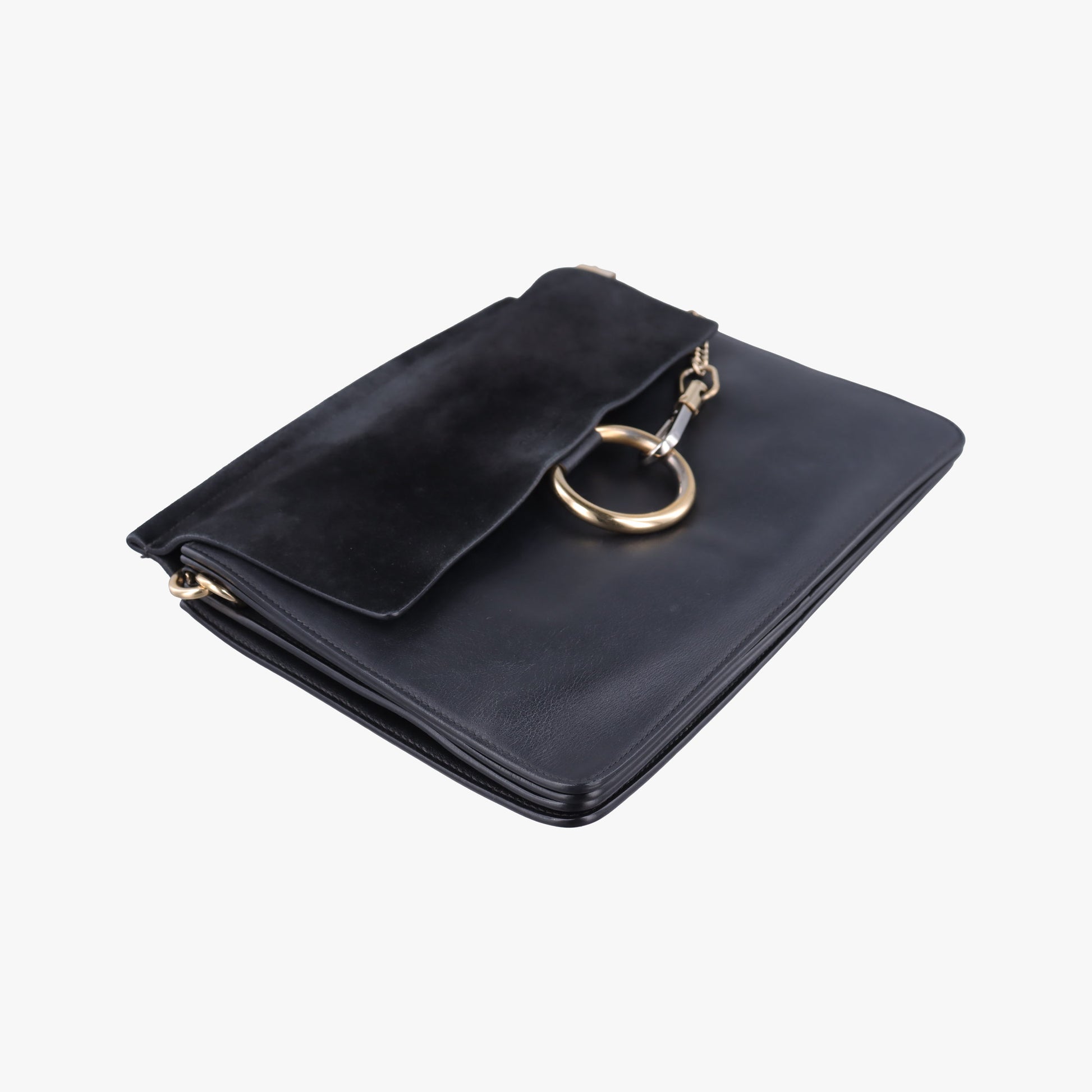 FAYE Black Suede × leather 01-16-50-65フェイ ブラック スエード×レザー 01-16-50-65