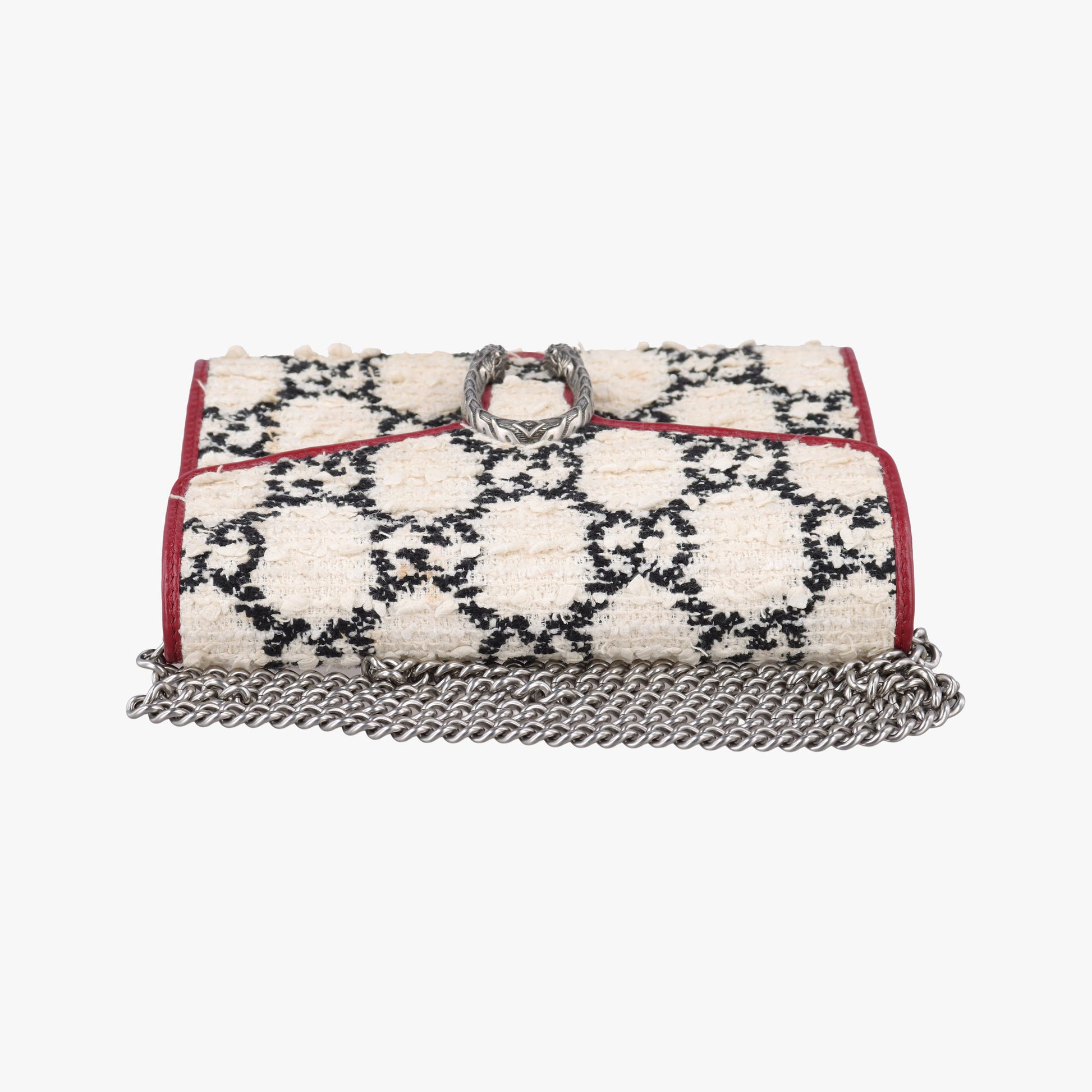 Dionysus Ivory × Red × Black Tweed×Leather 401231 ディオニュソス アイボリー × レッド × ブラック ツイード×レザー 401231 