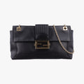 Baguette Chain Flap Black Leather 8BT139 8BT139-A09 128-2566マンマバケット ブラック レザー 8BT139 8BT139-A09 128-2566