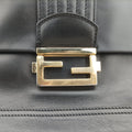 Baguette Chain Flap Black Leather 8BT139 8BT139-A09 128-2566マンマバケット ブラック レザー 8BT139 8BT139-A09 128-2566