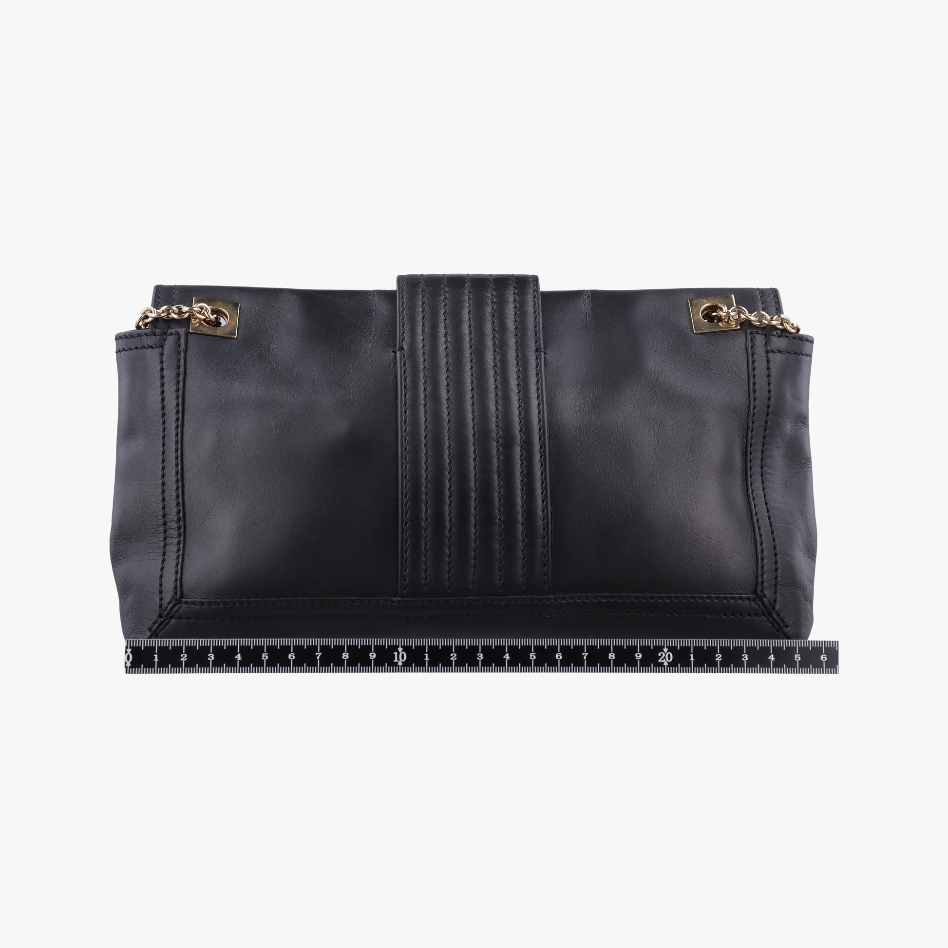 Baguette Chain Flap Black Leather 8BT139 8BT139-A09 128-2566マンマバケット ブラック レザー 8BT139 8BT139-A09 128-2566