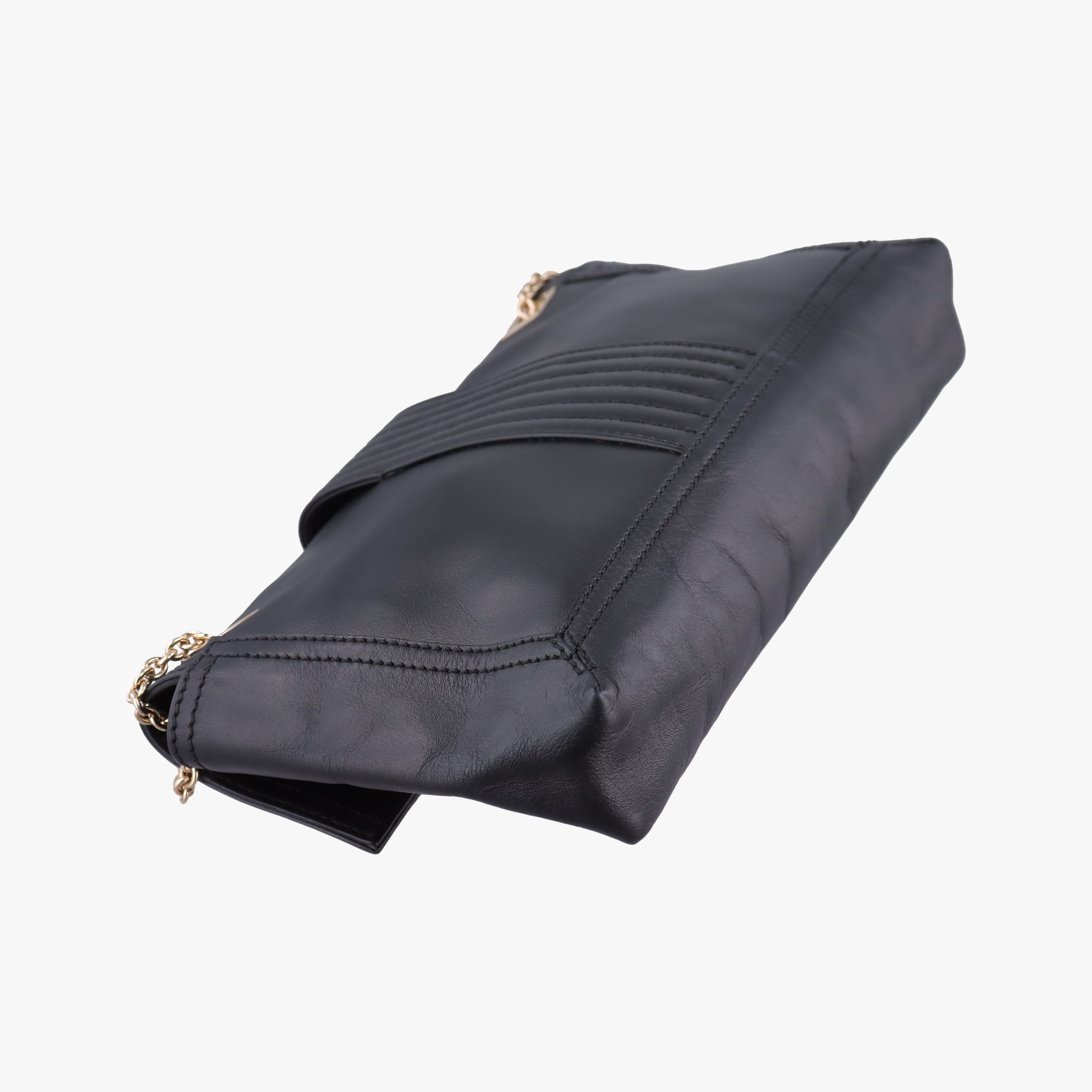 Baguette Chain Flap Black Leather 8BT139 8BT139-A09 128-2566マンマバケット ブラック レザー 8BT139 8BT139-A09 128-2566