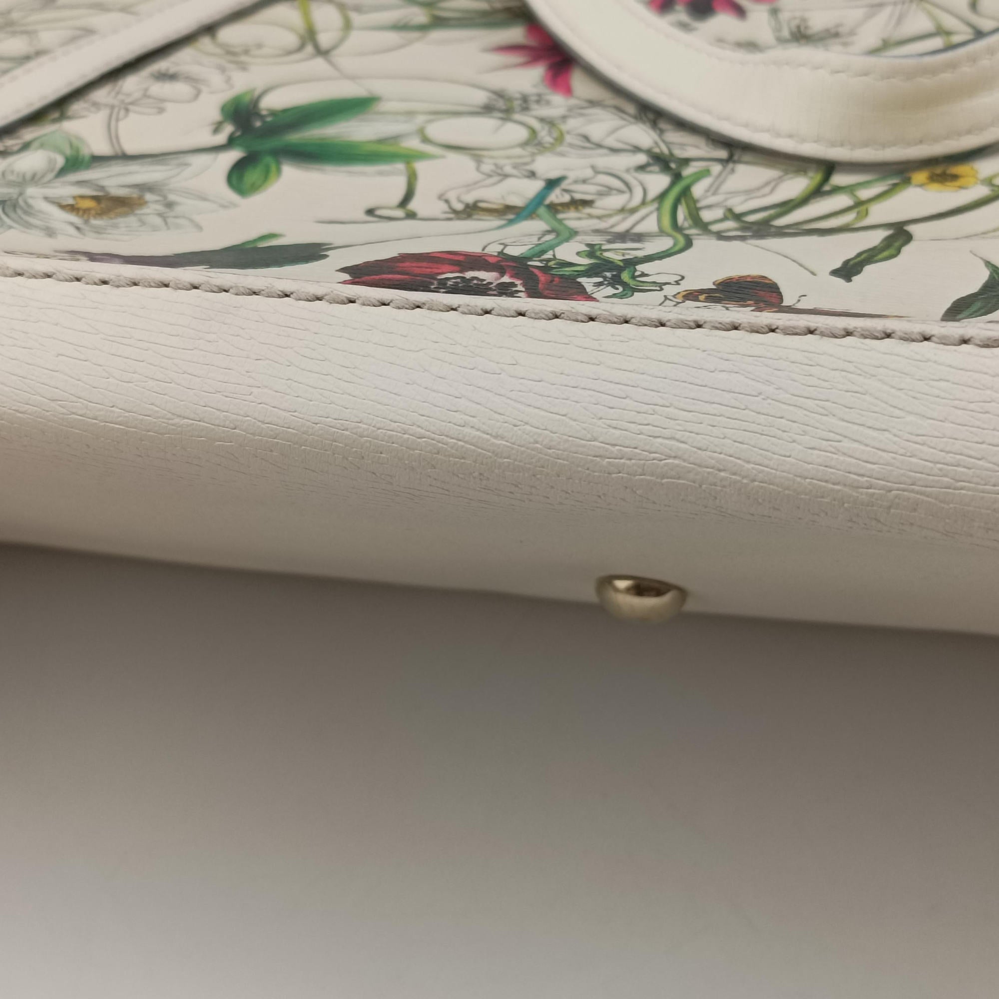 Nice Floral White×multi Leather 309614 H015697378ニースフローラ ホワイト×マルチ レザー 309614 H015697378