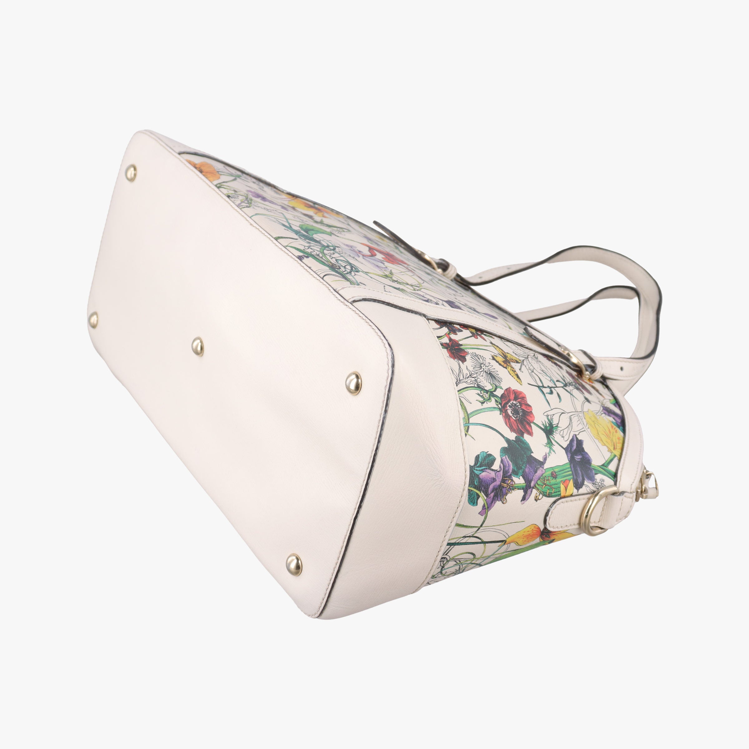 Nice Floral White×multi Leather 309614 H015697378ニースフローラ ホワイト×マルチ レザー 309614 H015697378