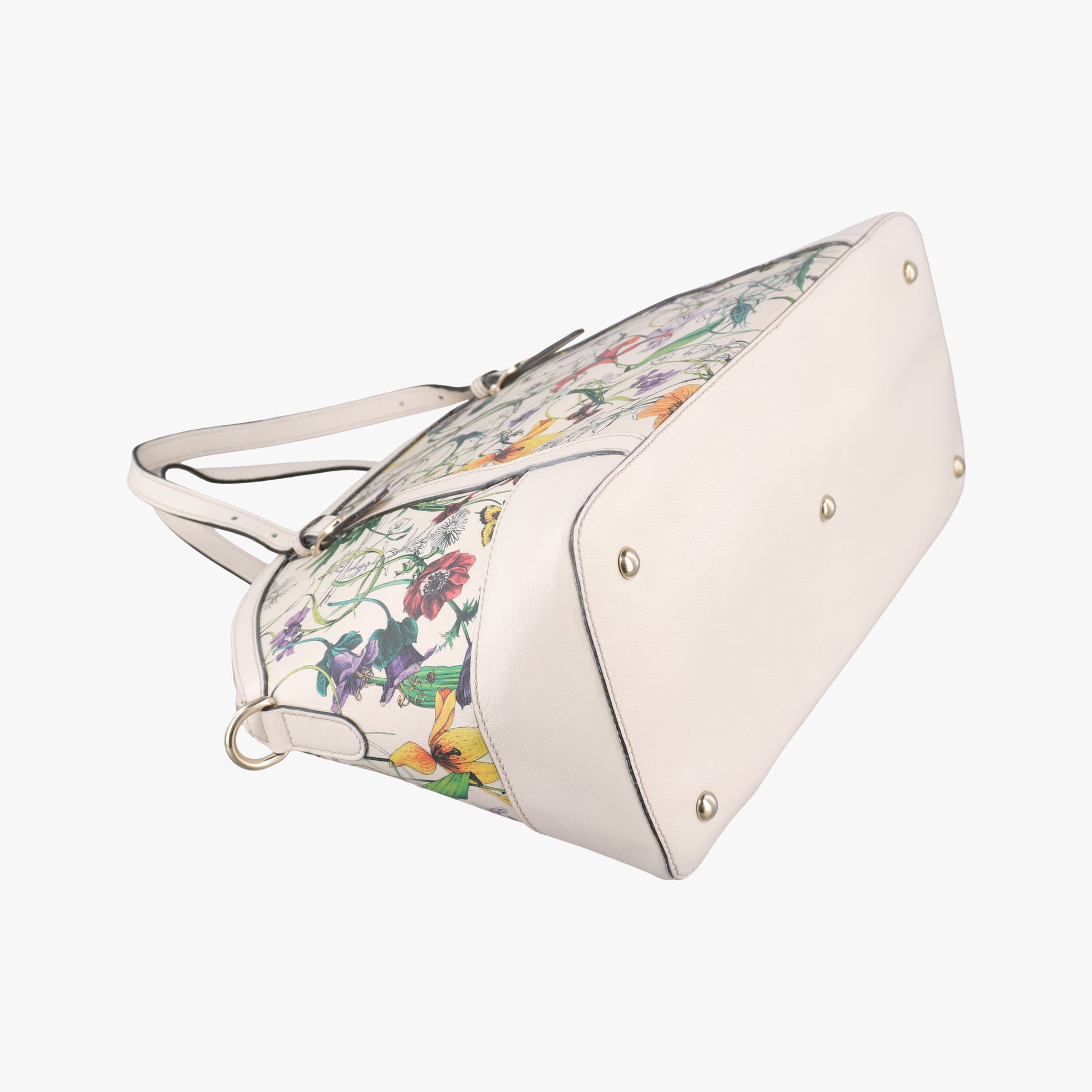 Nice Floral White×multi Leather 309614 H015697378ニースフローラ ホワイト×マルチ レザー 309614 H015697378