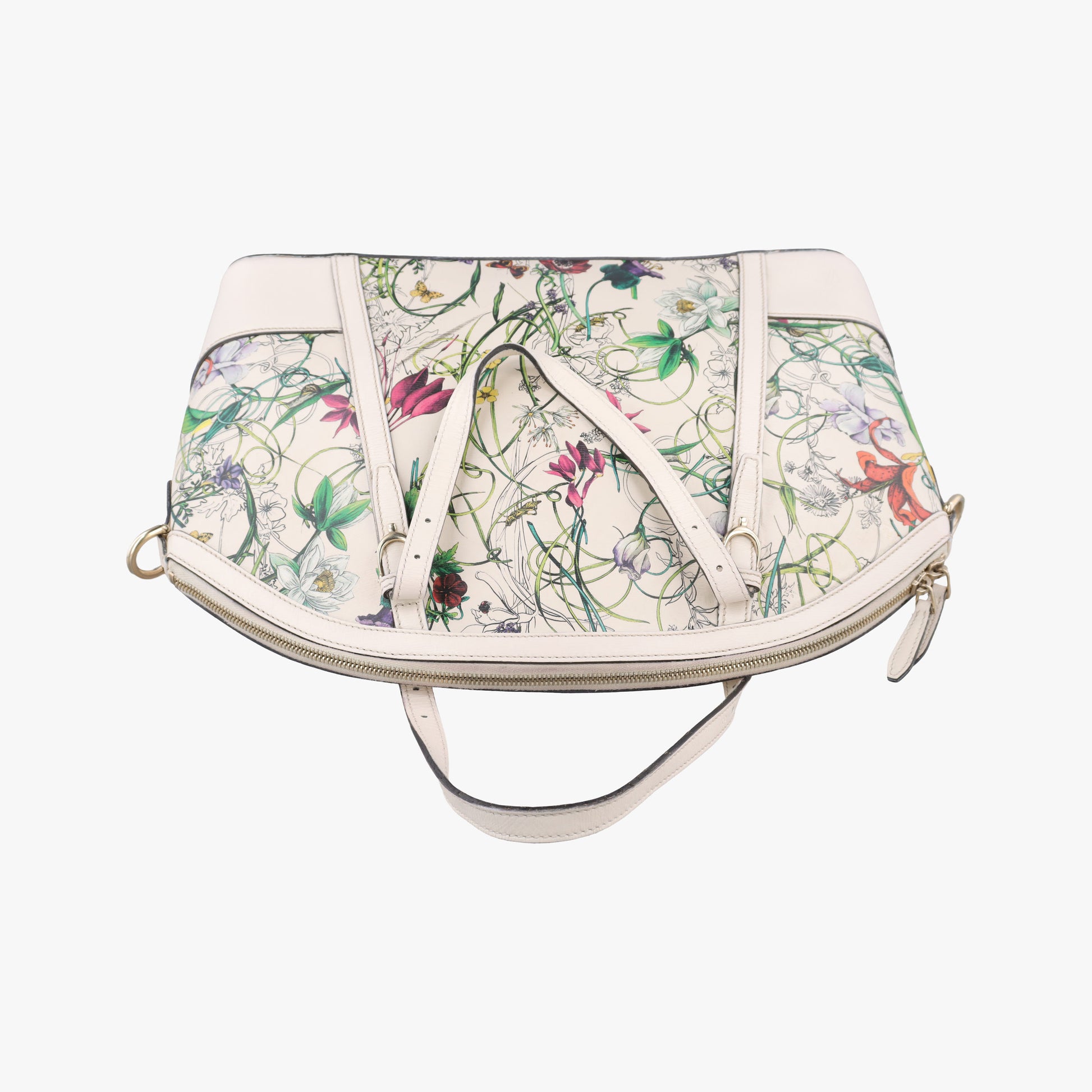 Nice Floral White×multi Leather 309614 H015697378ニースフローラ ホワイト×マルチ レザー 309614 H015697378