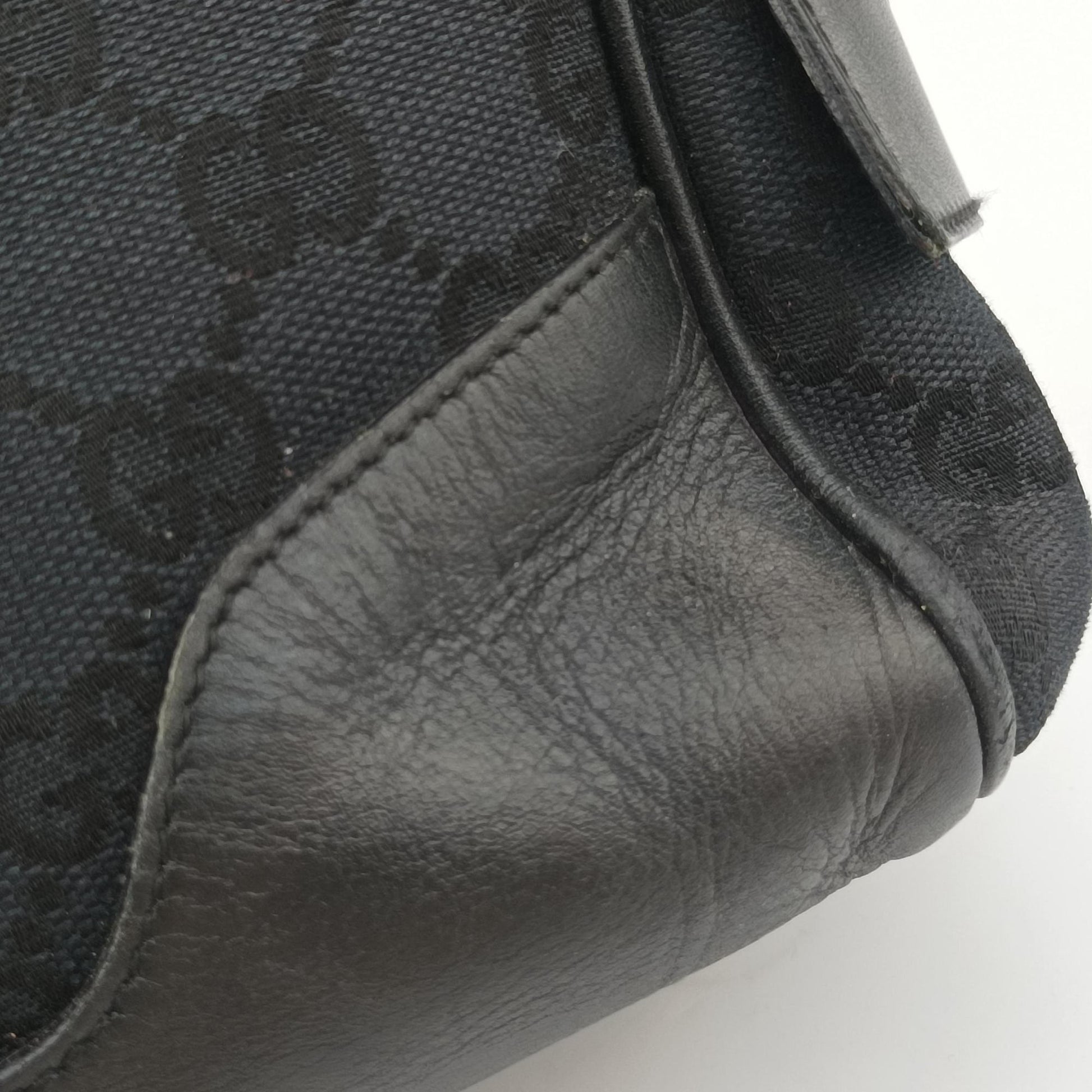 GG Canvas Black Jacquard Canvas × Calf Leather 002.11 GGキャンバス ブラック ジャガードキャンバス × レザー 002.11 