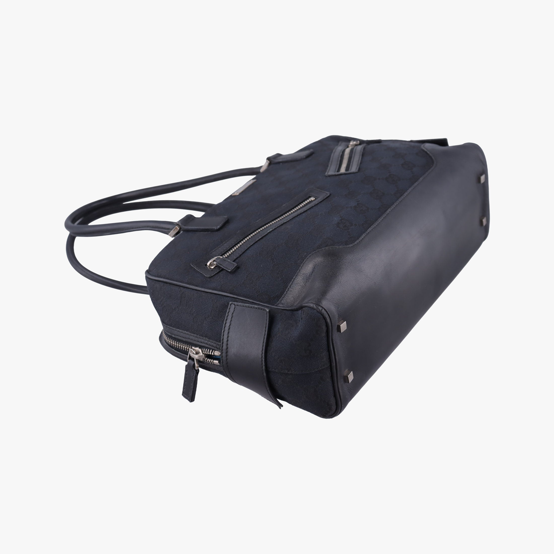 GG Canvas Black Jacquard Canvas × Calf Leather 002.11 GGキャンバス ブラック ジャガードキャンバス × レザー 002.11 