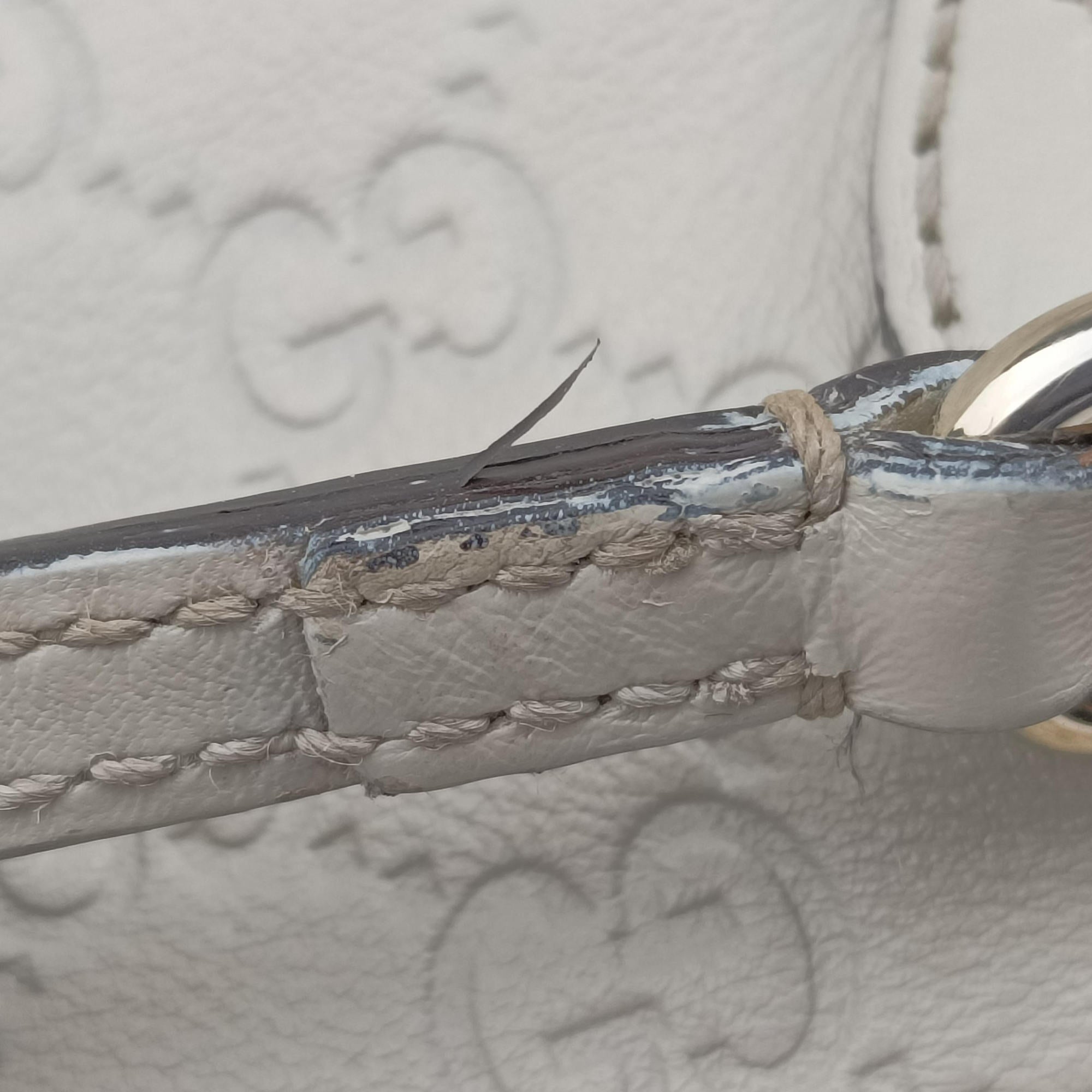 Guccissima Bree White Leather 323673 B01469889グッチシマ ブリー ホワイト レザー 323673 B01469889