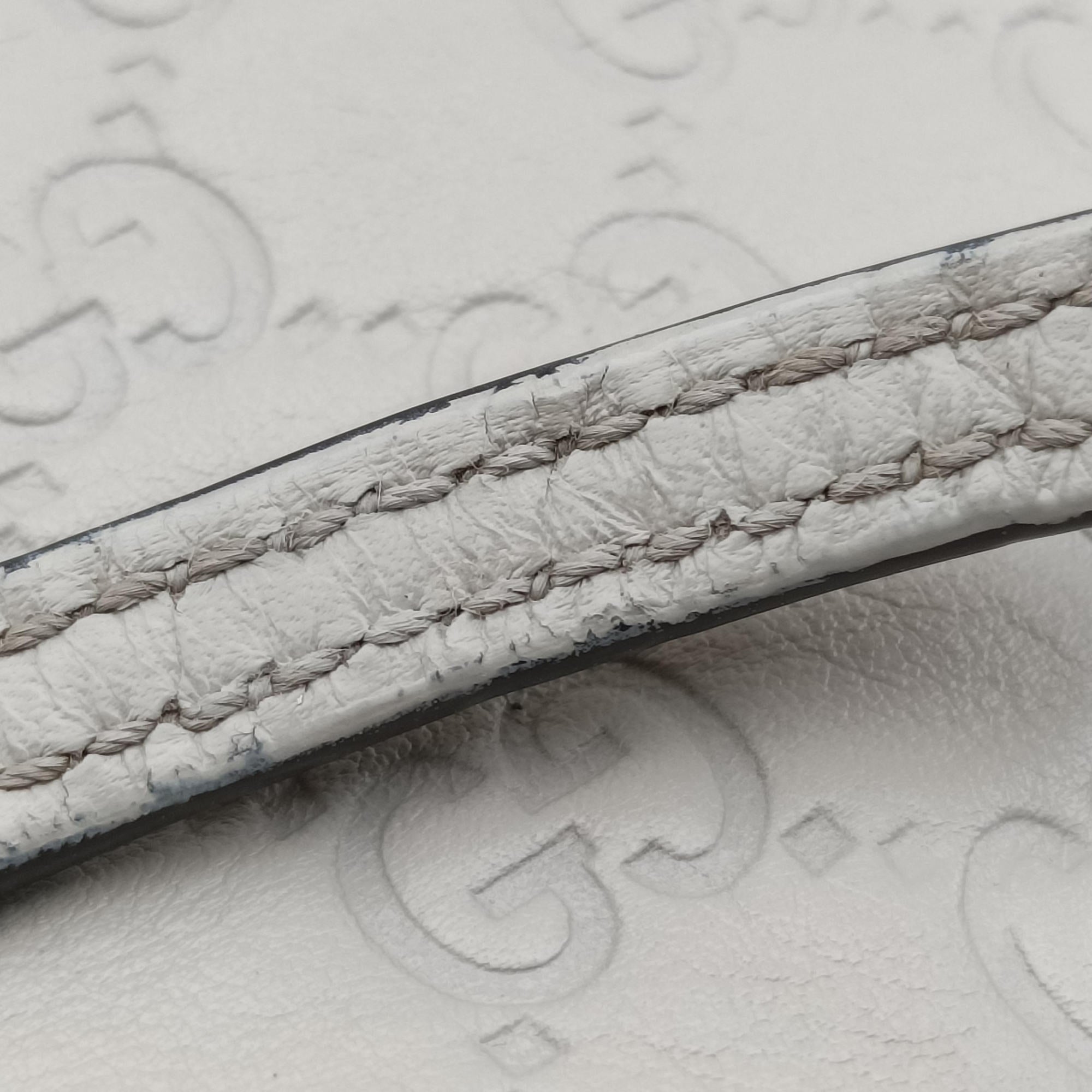 Guccissima Bree White Leather 323673 B01469889グッチシマ ブリー ホワイト レザー 323673 B01469889