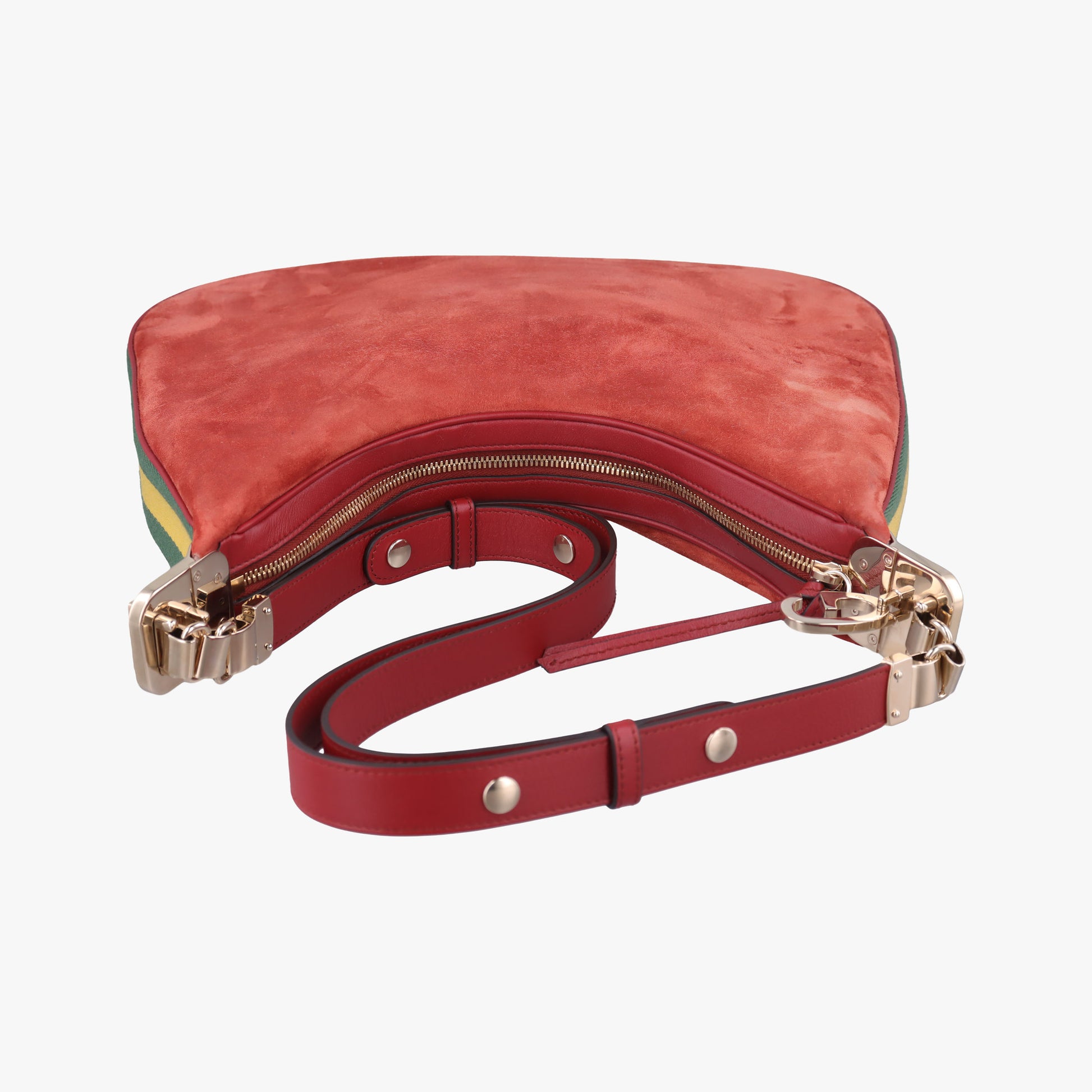 Attache G-Shaped Hook Rust Red Suede × Leather 702823 A038343624アタッシュ Gフック ラストレッド スエード × レザー 702823 A038343624