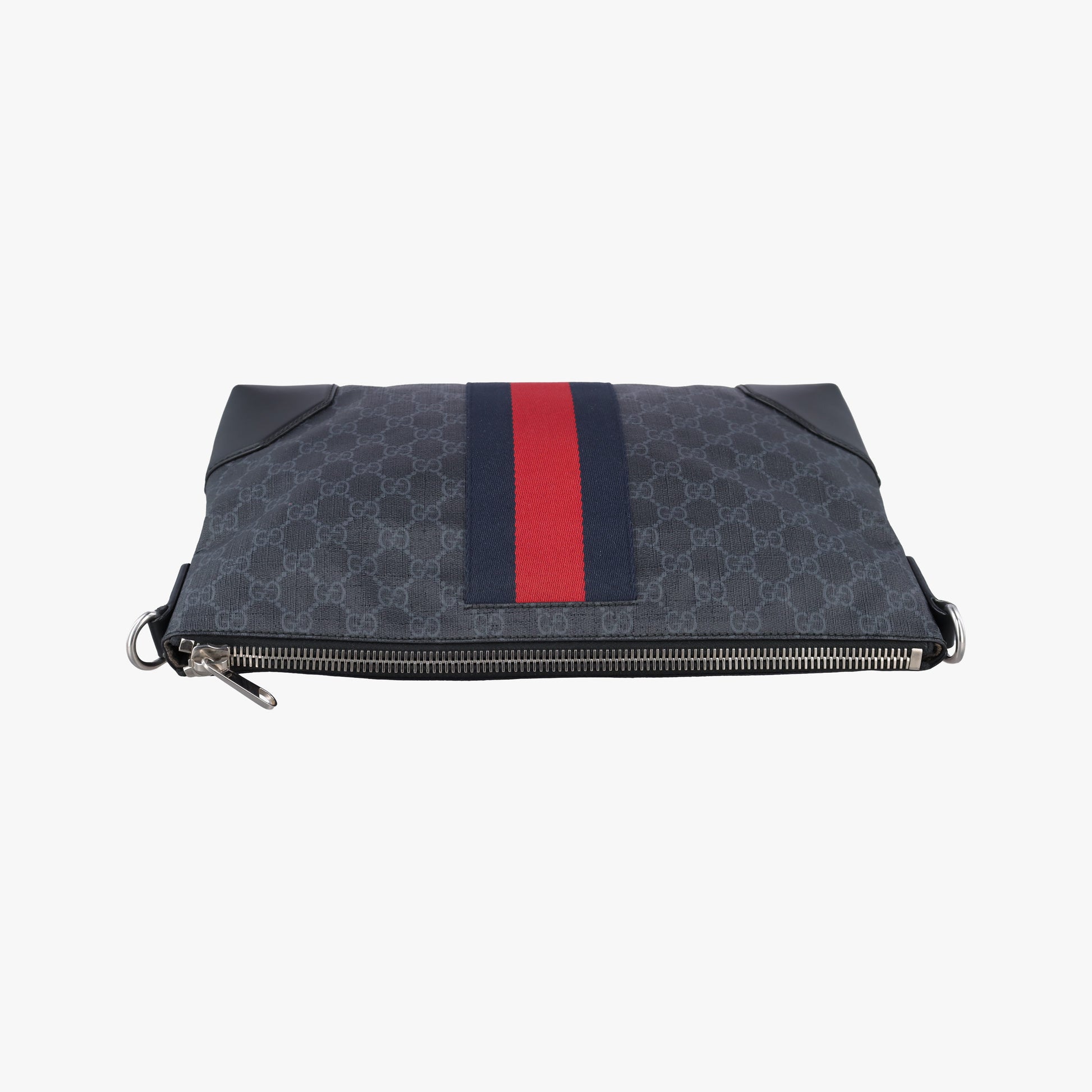 GG Supreme Shelley Messenger Black×red PVC coated canvas×leather 474139 I028818556GGスプリーム メッセンジャー ブラック×レッド PVCコーティングキャンバス×レザー 474139 I028818556