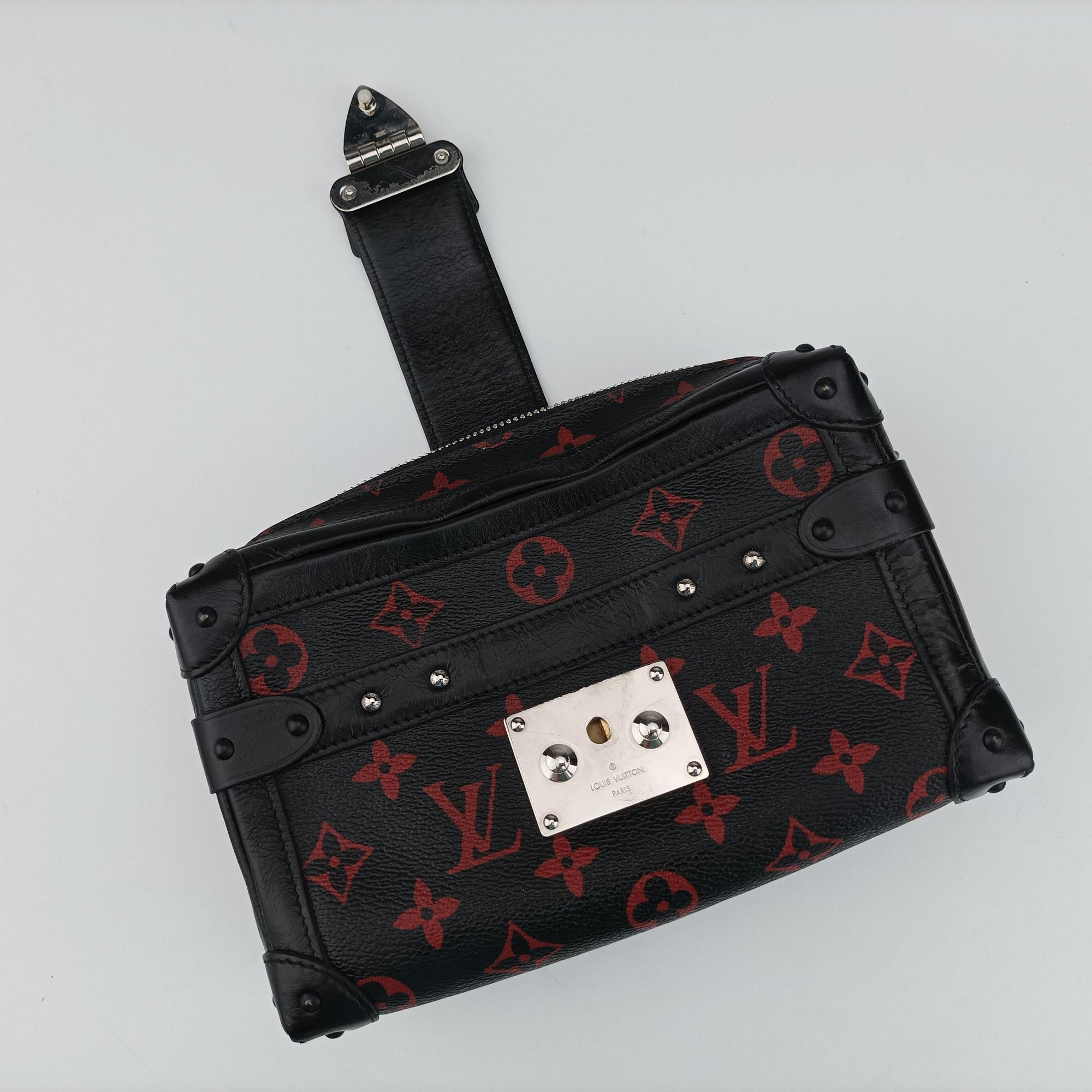 Petite Malle Black × Red Monogram Infrarouge Canvas × Leather M40273 FL0145プティット マル ブラック × レッド モノグラム・インフラルージュキャンバス×レザー M40273 FL0145