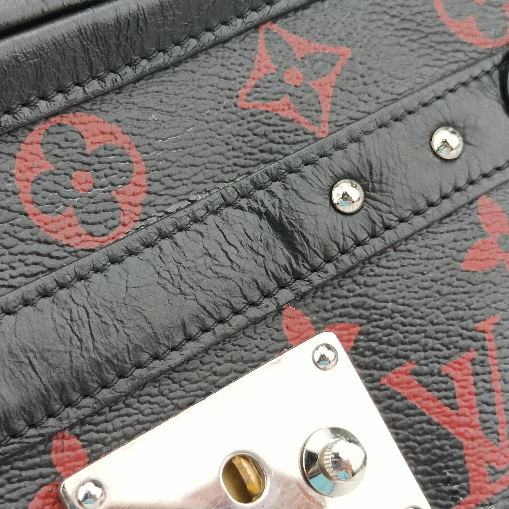 Petite Malle Black × Red Monogram Infrarouge Canvas × Leather M40273 FL0145プティット マル ブラック × レッド モノグラム・インフラルージュキャンバス×レザー M40273 FL0145