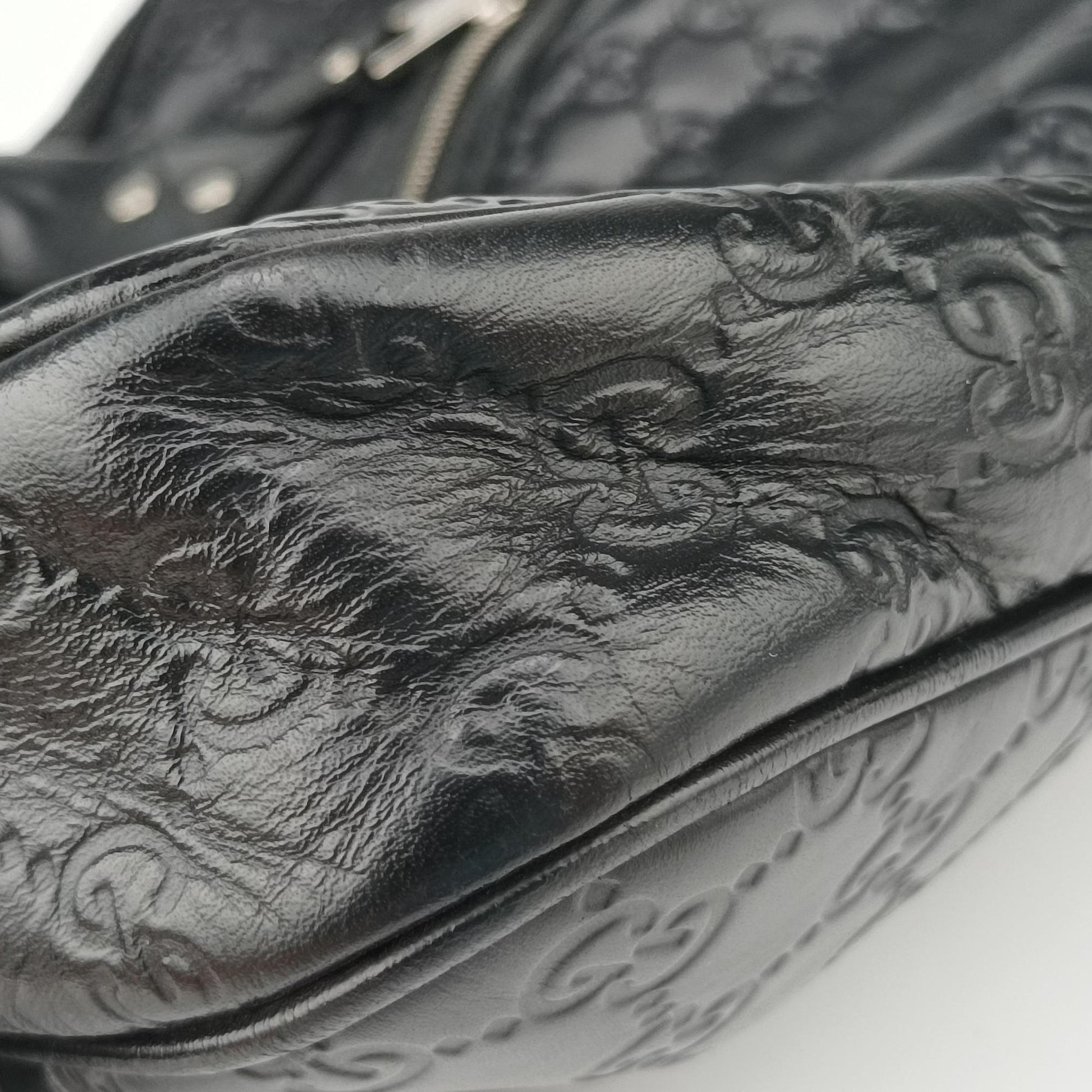 Guccissima Briefcase Business Black Leather 328937 H018695772グッチシマ ブリーフケース ビジネス ブラック レザー 328937 H018695772