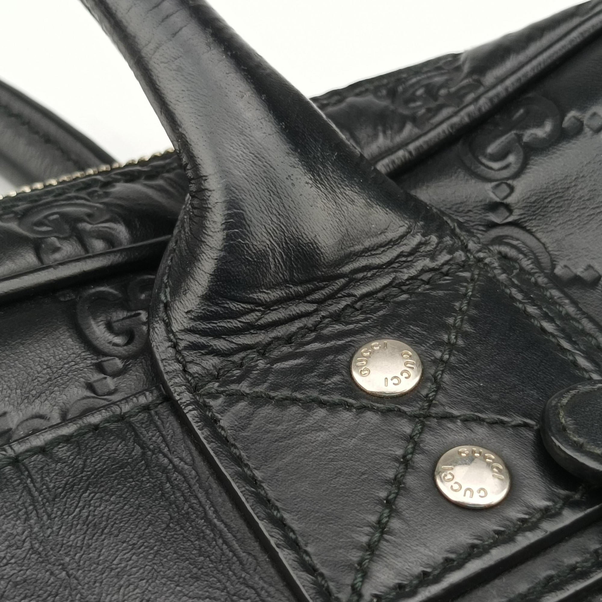 Guccissima Briefcase Business Black Leather 328937 H018695772グッチシマ ブリーフケース ビジネス ブラック レザー 328937 H018695772