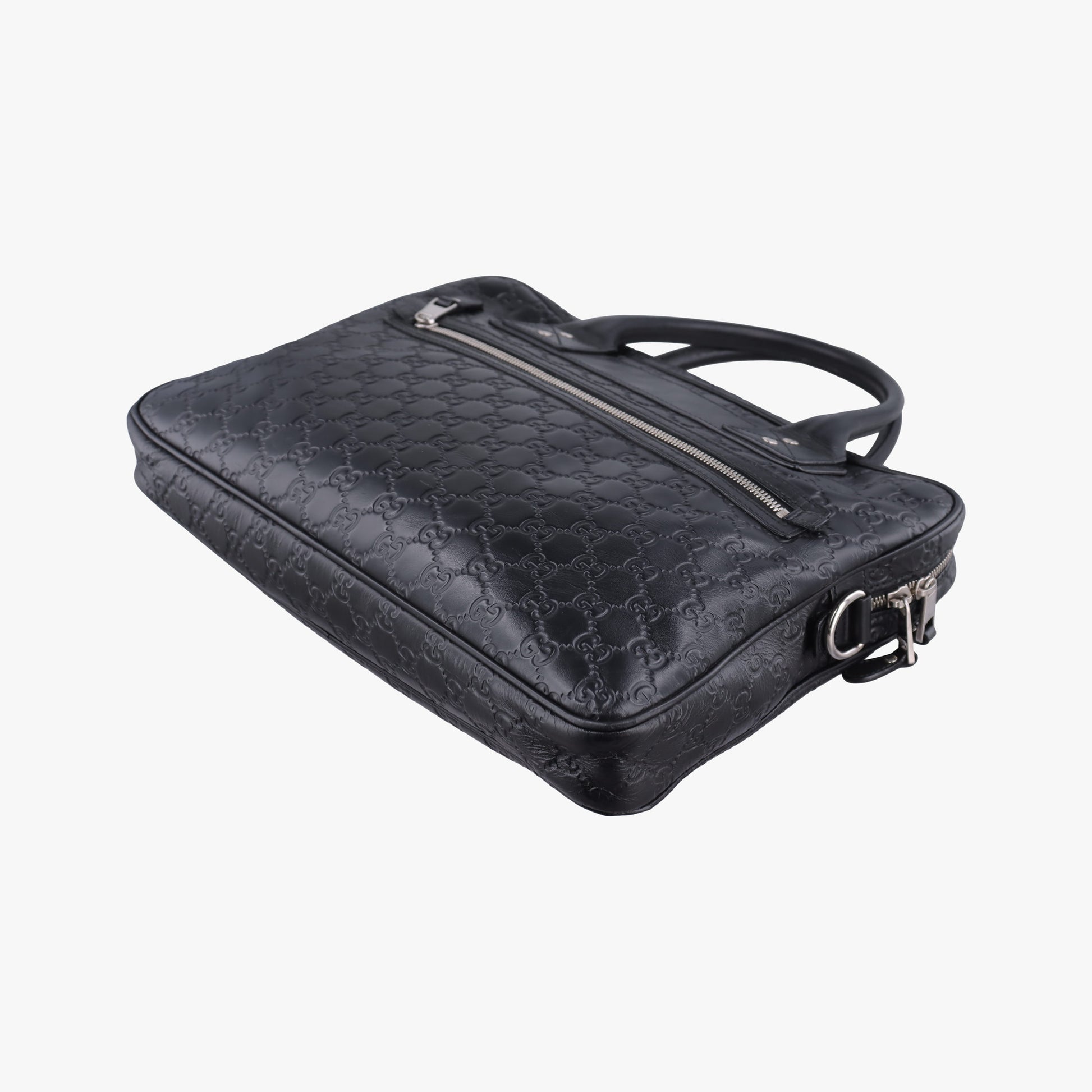 Guccissima Briefcase Business Black Leather 328937 H018695772グッチシマ ブリーフケース ビジネス ブラック レザー 328937 H018695772